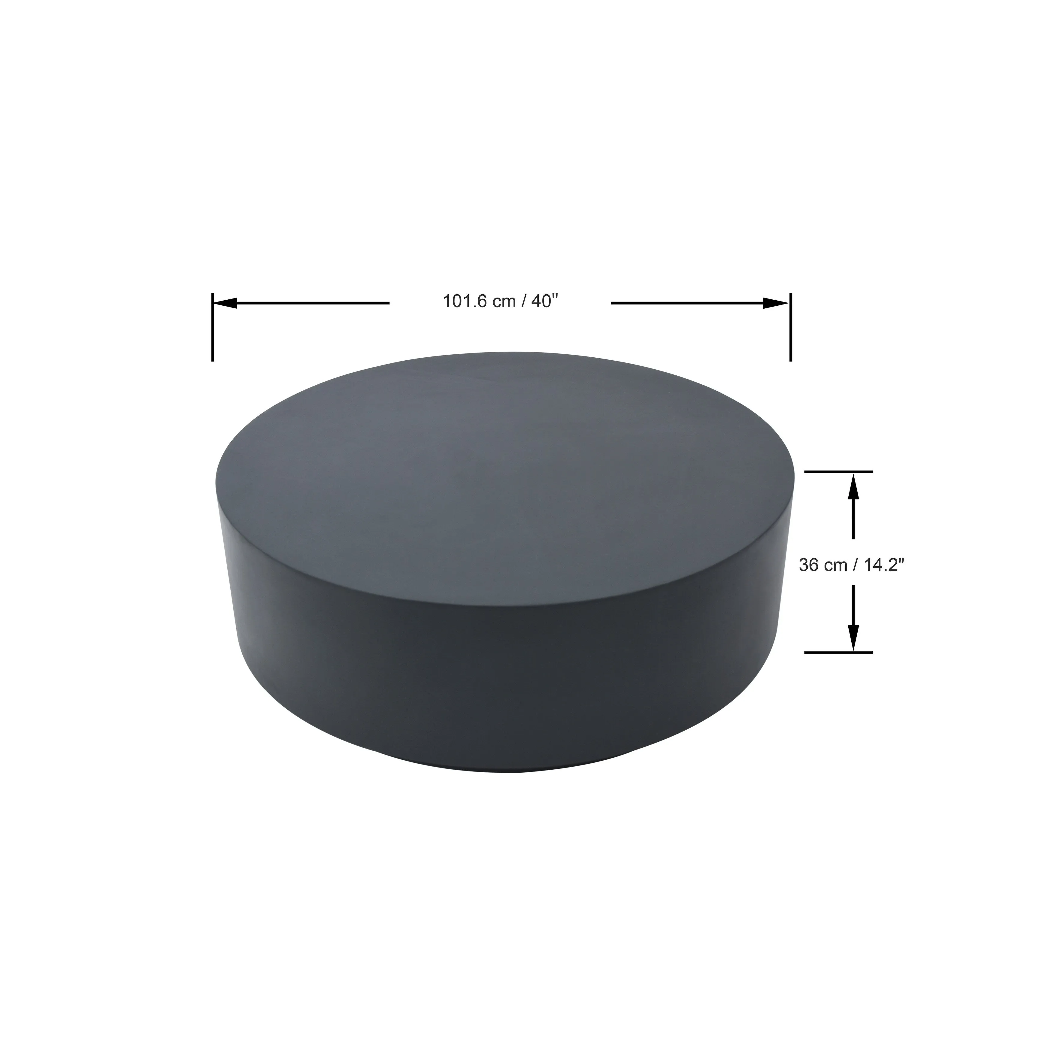 Elementi Home Rome 40 Round Concrete Coffee Table