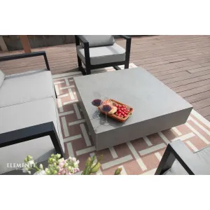 Elementi Home Tevere 40 Square Concrete Coffee Table - 40 X 40 X 14