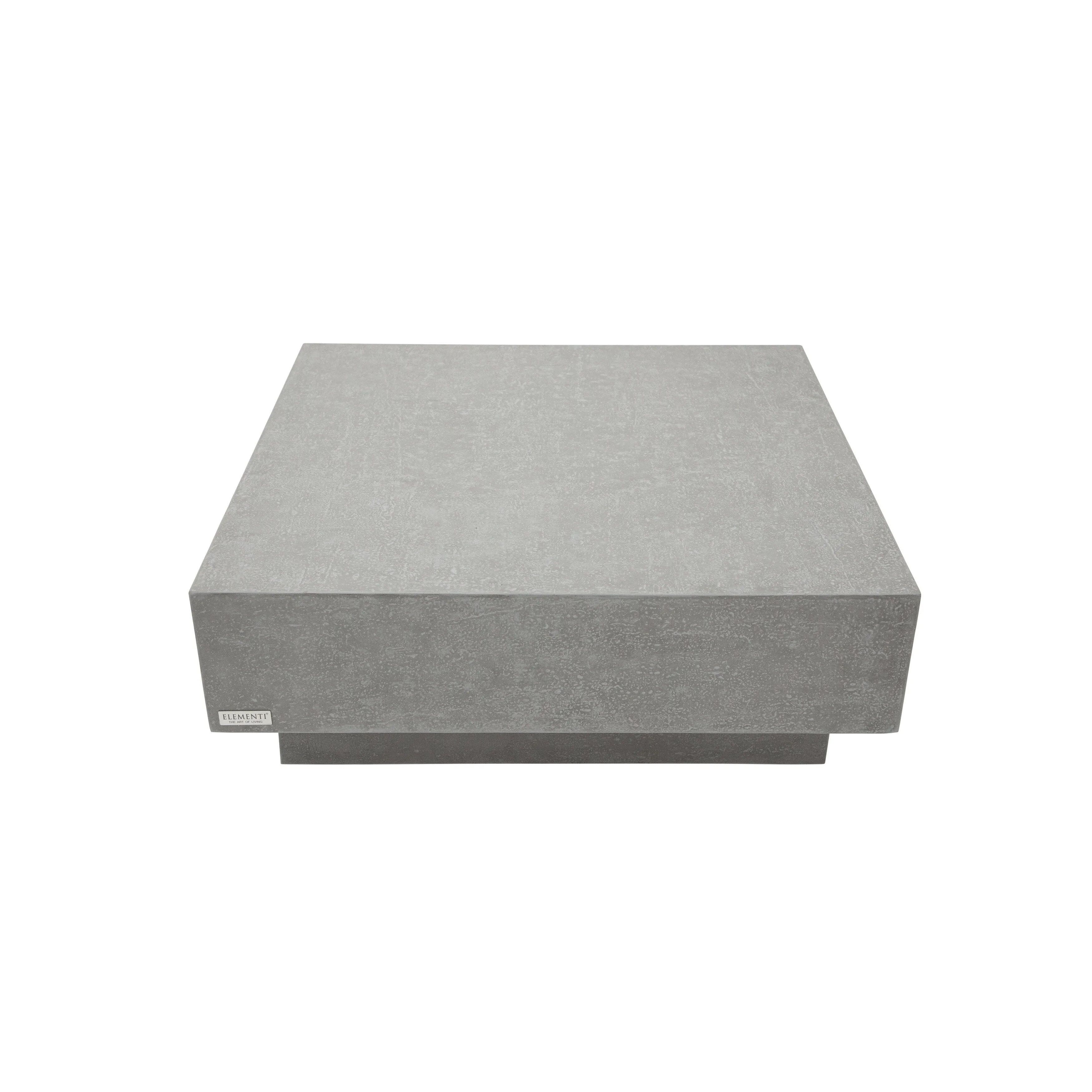Elementi Home Tevere 40 Square Concrete Coffee Table - 40 X 40 X 14
