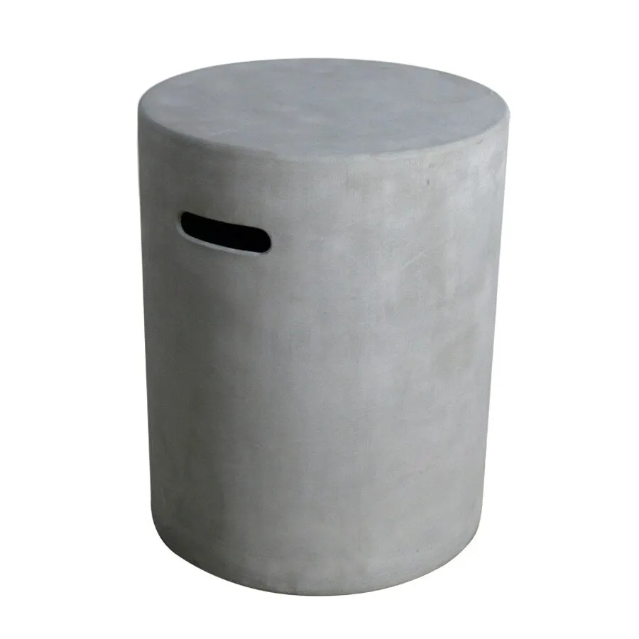 Elementi Light Grey Concrete Propane Tank Cover for Lunar Bowl Fire Table