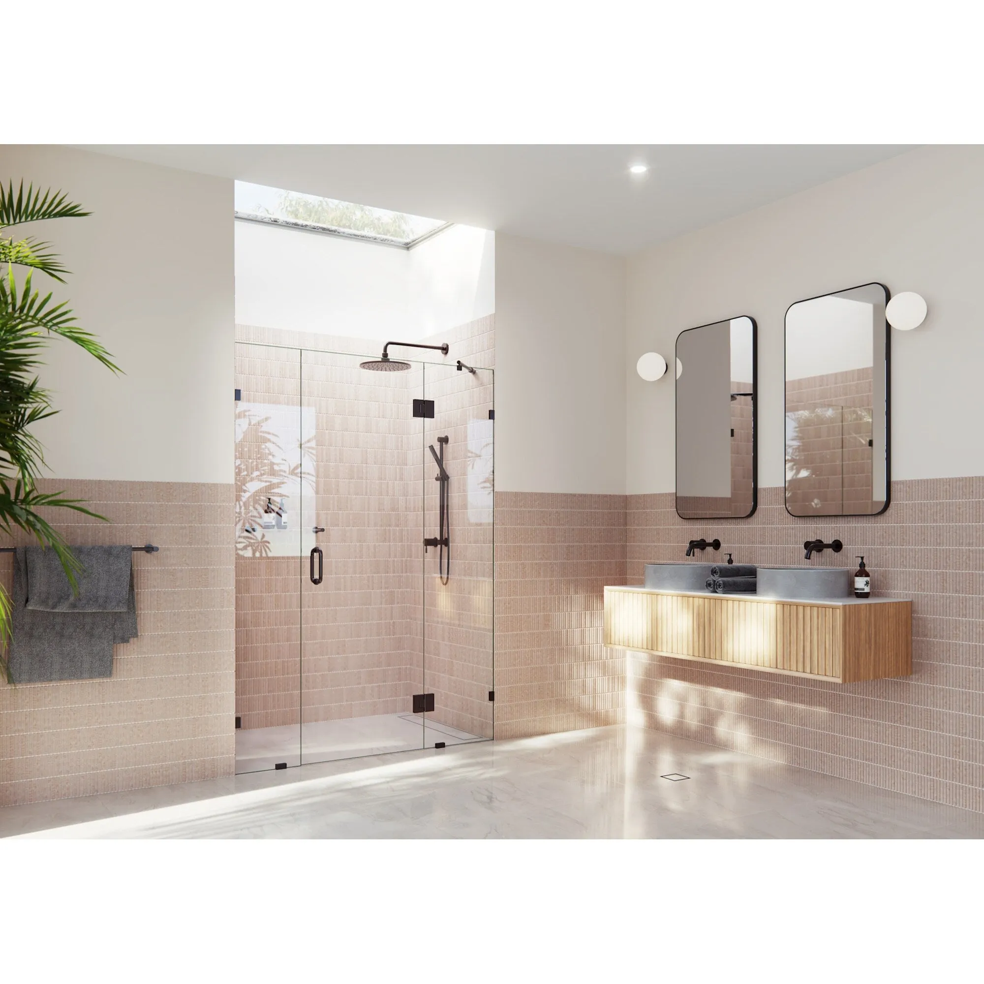 Glass Warehouse GHF-56.25 Stellar 78 High x 56-1/4 Wide Hinged