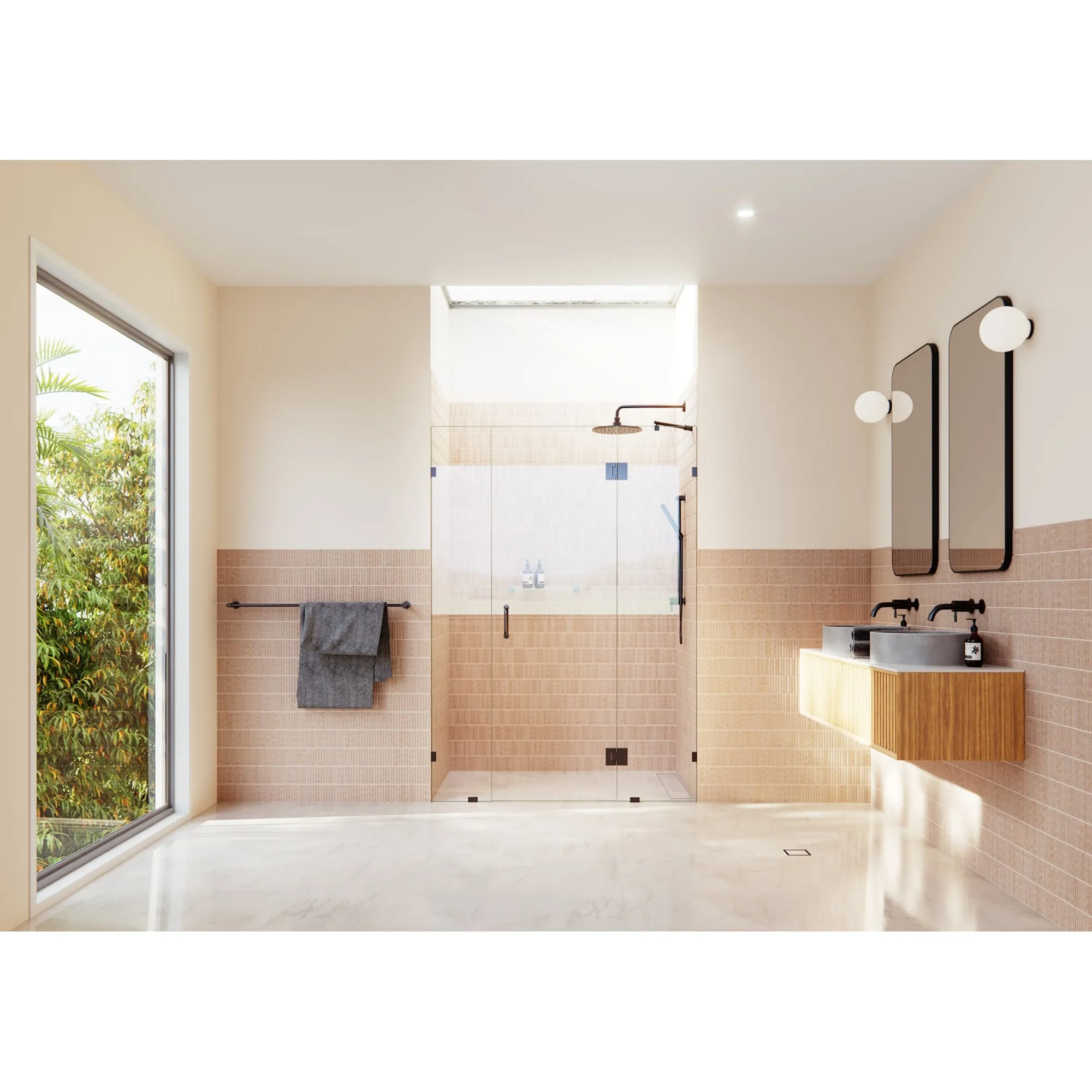 Glass Warehouse GHF-56.25 Stellar 78 High x 56-1/4 Wide Hinged