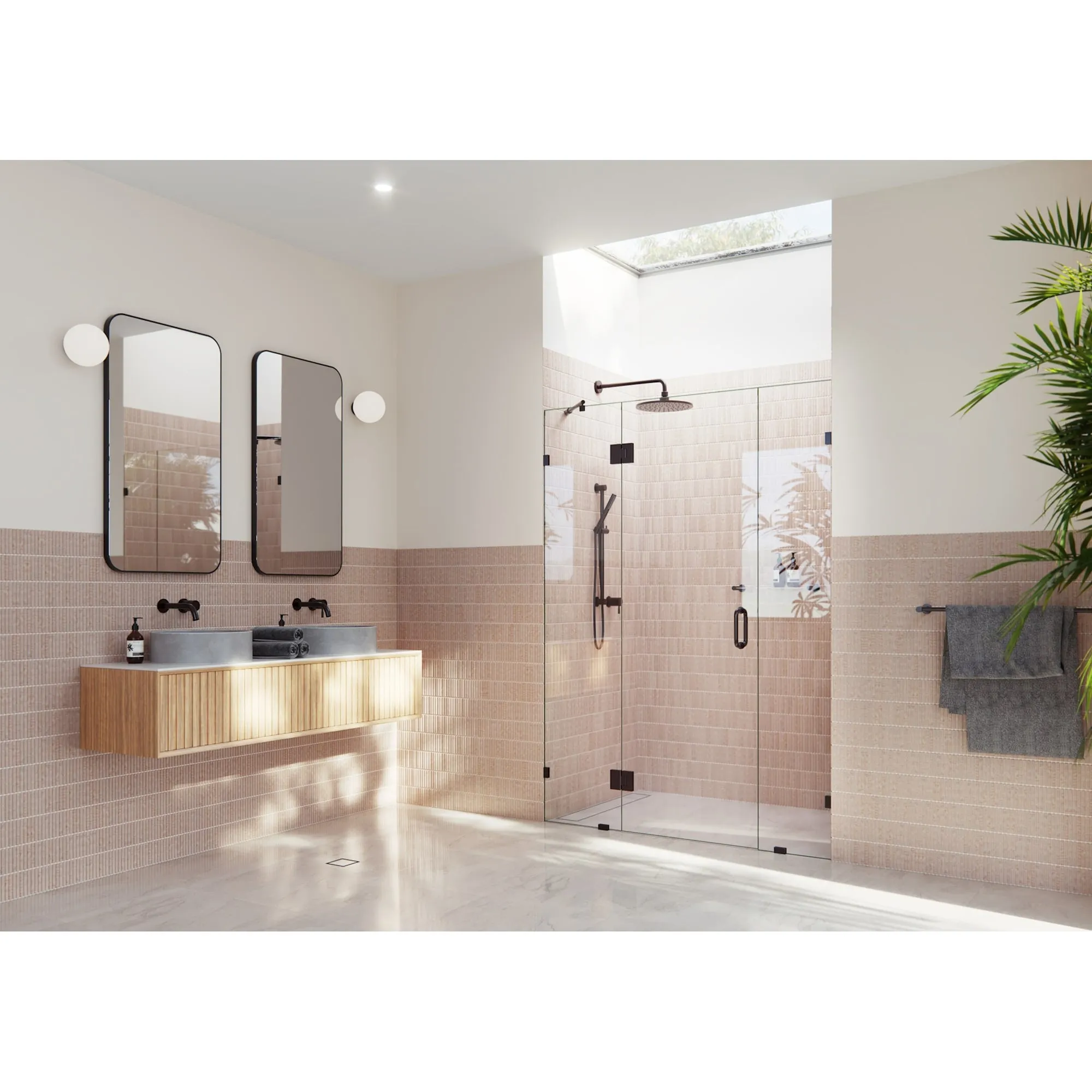 Glass Warehouse GHF-56.25 Stellar 78 High x 56-1/4 Wide Hinged