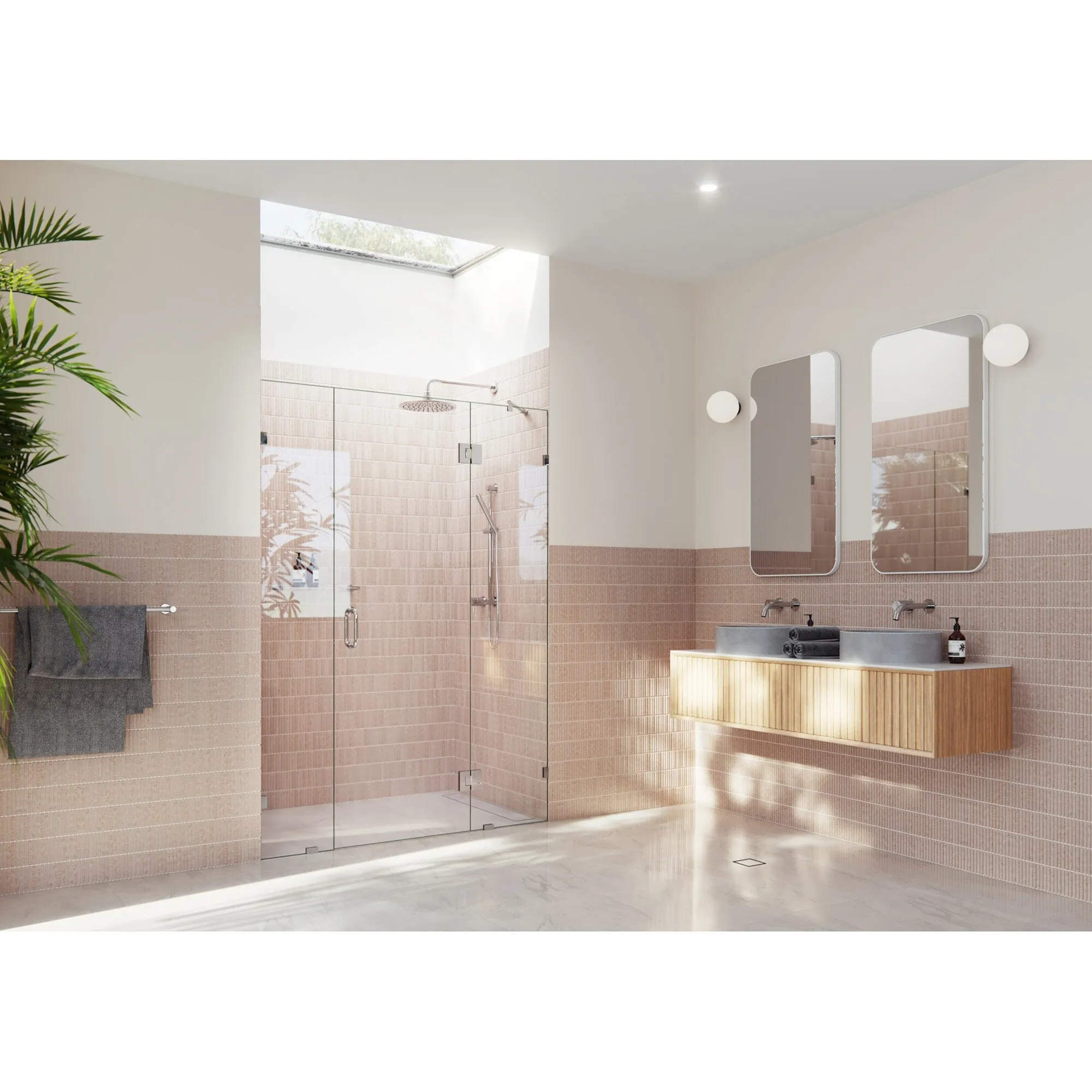 Glass Warehouse GHF-56.25 Stellar 78 High x 56-1/4 Wide Hinged
