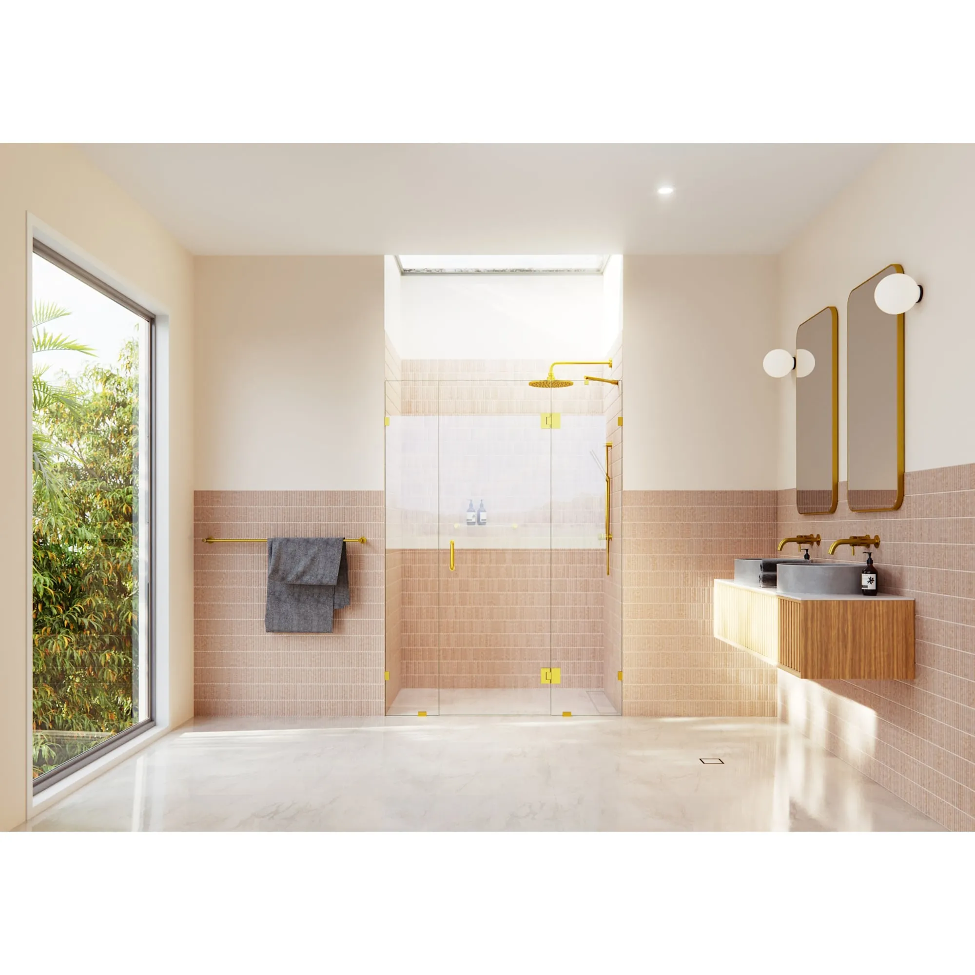 Glass Warehouse GHF-56.25 Stellar 78 High x 56-1/4 Wide Hinged