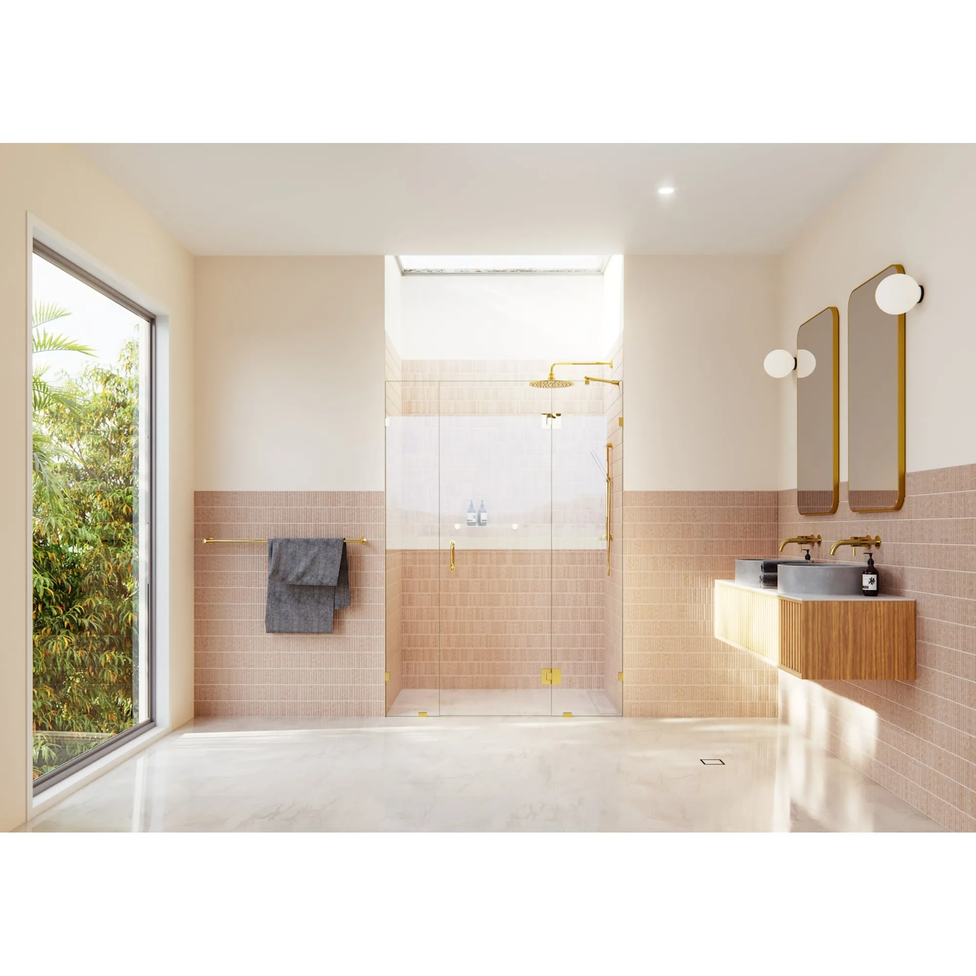 Glass Warehouse GHF-56.25 Stellar 78 High x 56-1/4 Wide Hinged