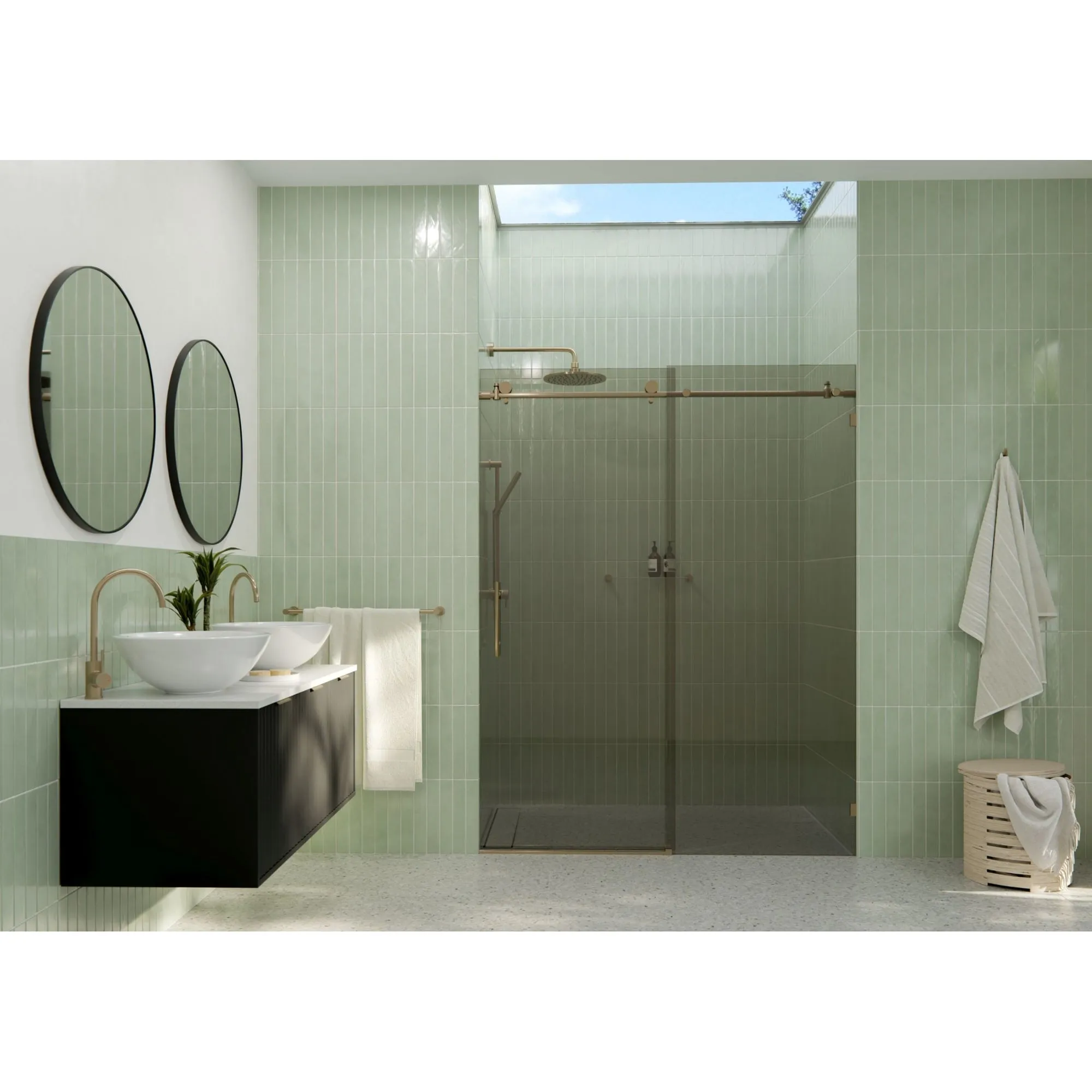 Glass Warehouse GTSLD-60 Equinox 78 High x 60 Wide Sliding Frameless