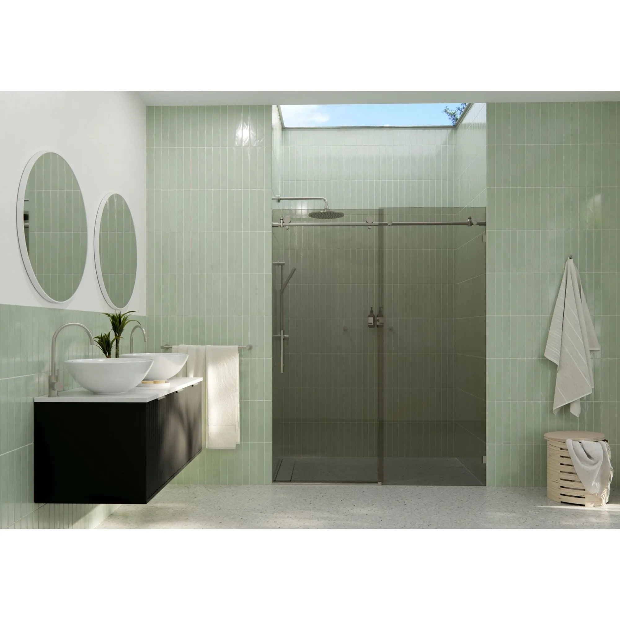 Glass Warehouse GTSLD-60 Equinox 78 High x 60 Wide Sliding Frameless