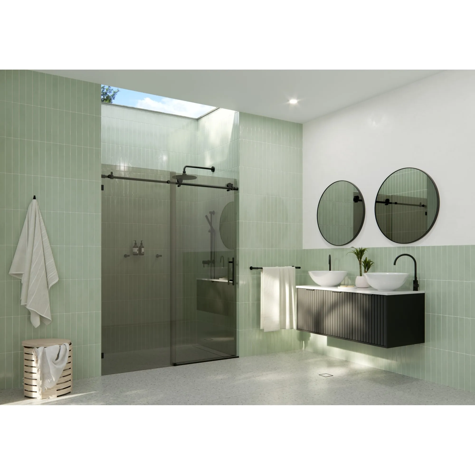 Glass Warehouse GTSLD-60 Equinox 78 High x 60 Wide Sliding Frameless