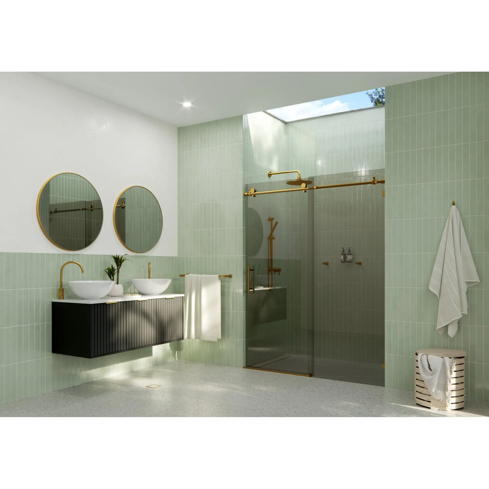 Glass Warehouse GTSLD-60 Equinox 78 High x 60 Wide Sliding Frameless