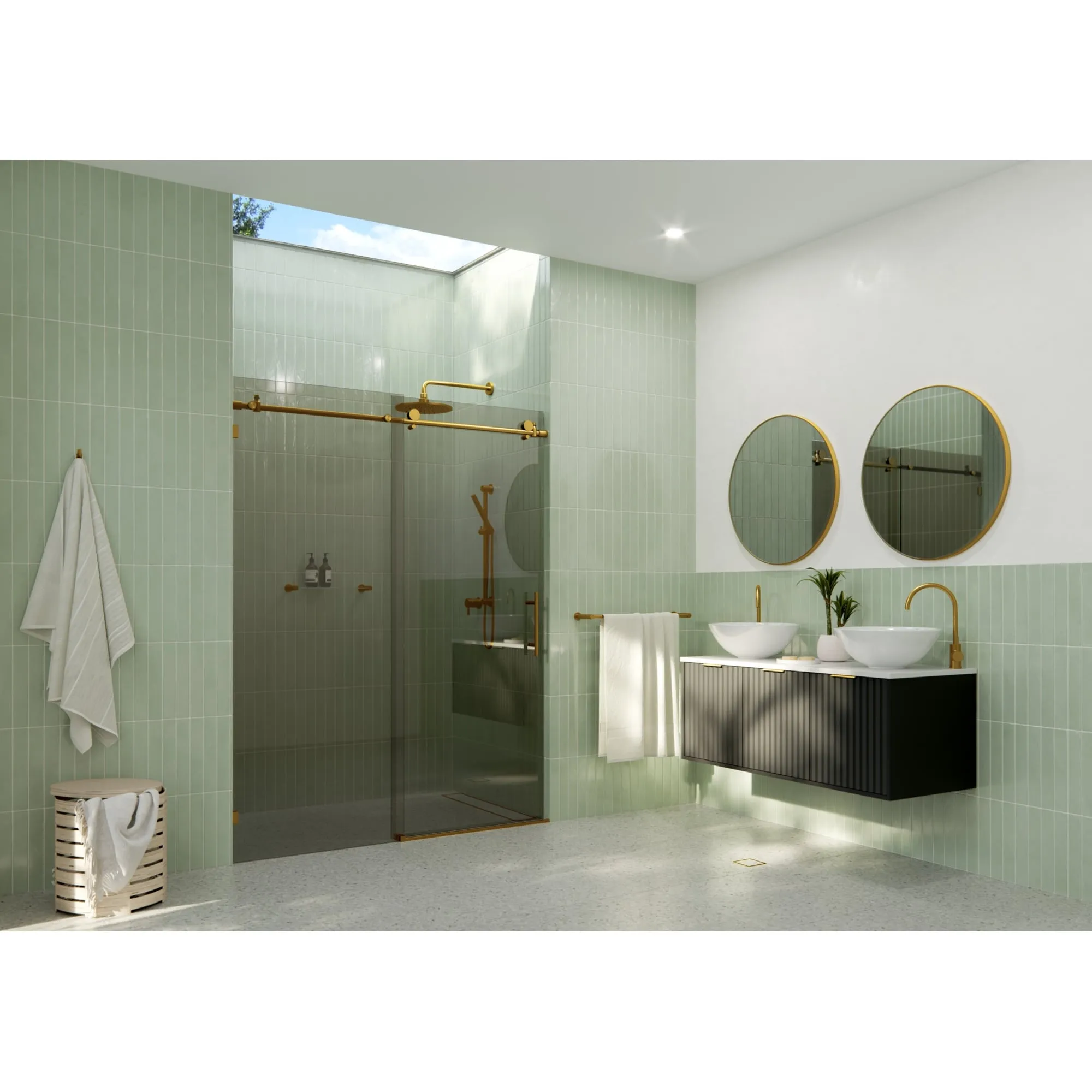 Glass Warehouse GTSLD-60 Equinox 78 High x 60 Wide Sliding Frameless