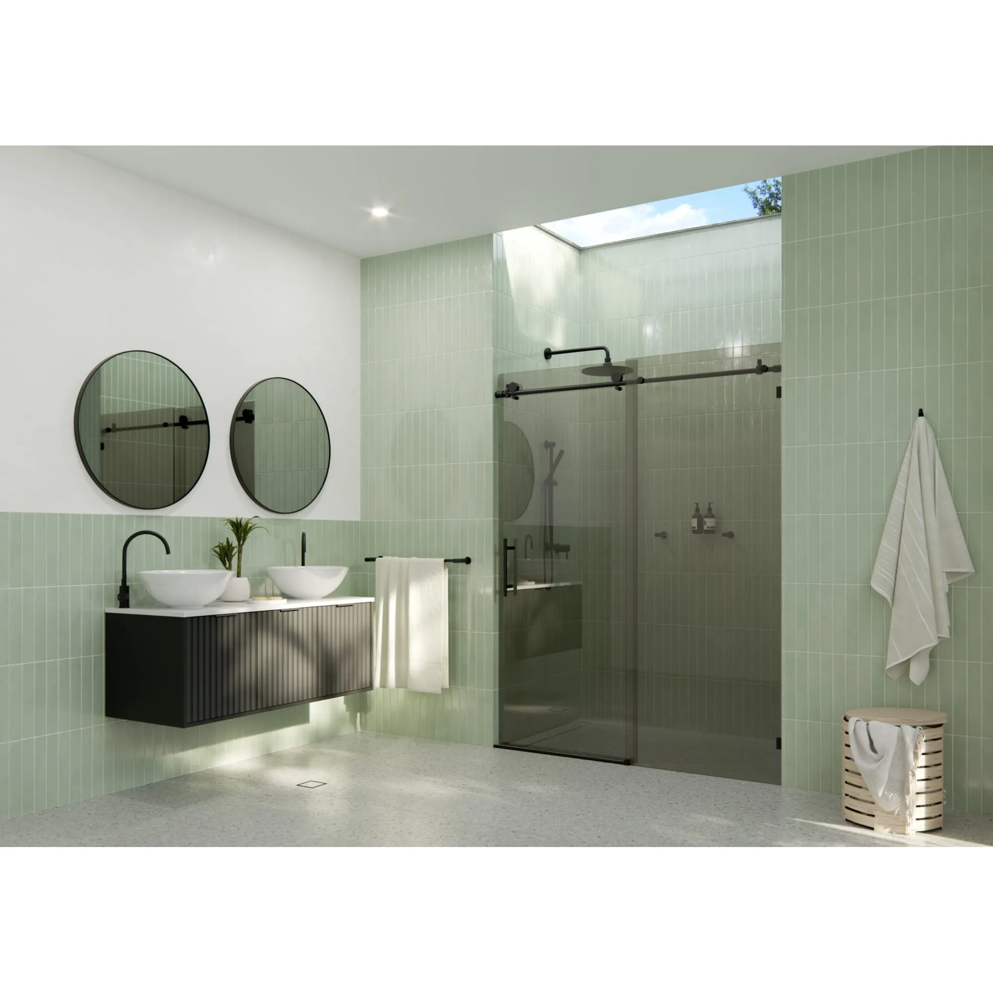 Glass Warehouse GTSLD-60 Equinox 78 High x 60 Wide Sliding Frameless