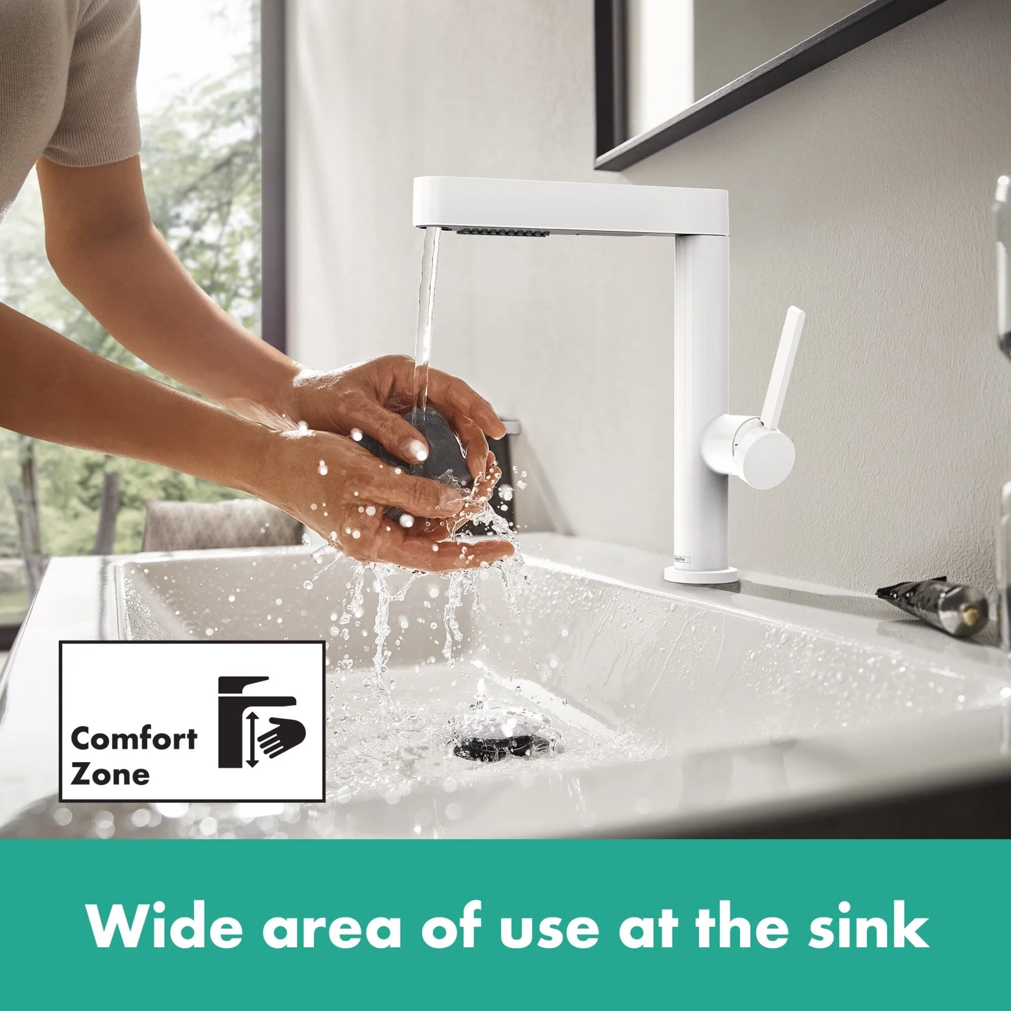 Hansgrohe 76063 Finoris 1.2 GPM Single Hole Bathroom Faucet with
