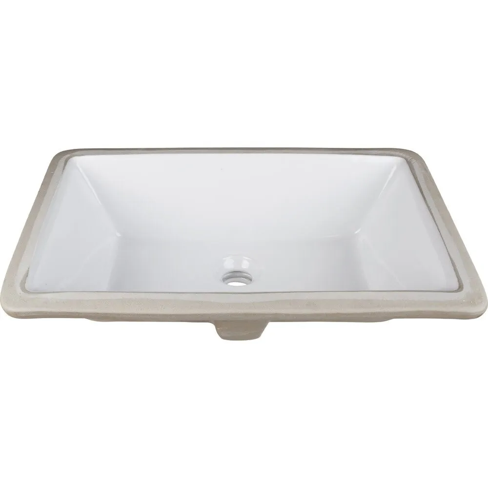 Hardware Resources 20-7/8 Rectangular Porcelain Undermount Bathroom