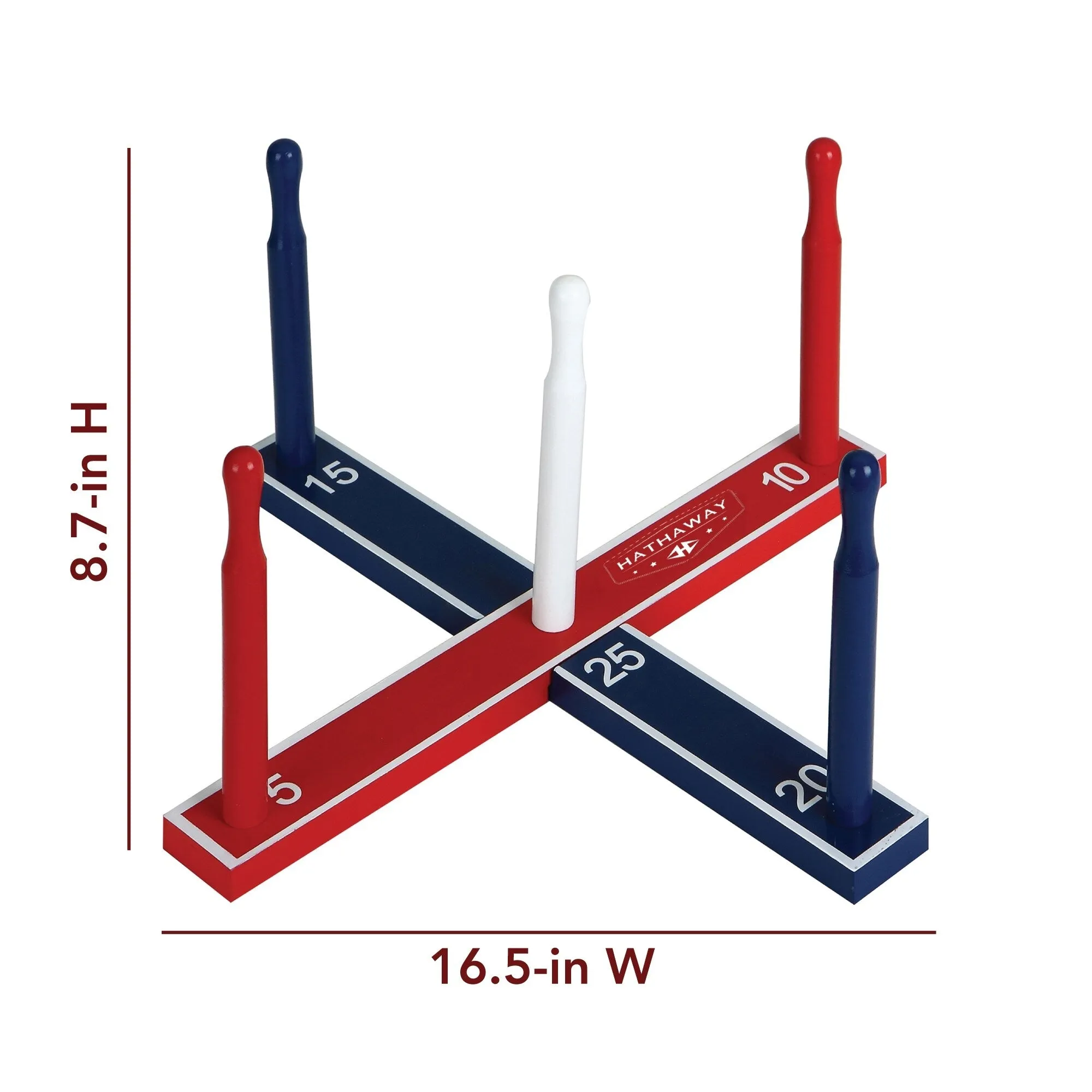 Hathaway Ring Toss Game Set - 16.5L x 16.5W x 7.5H