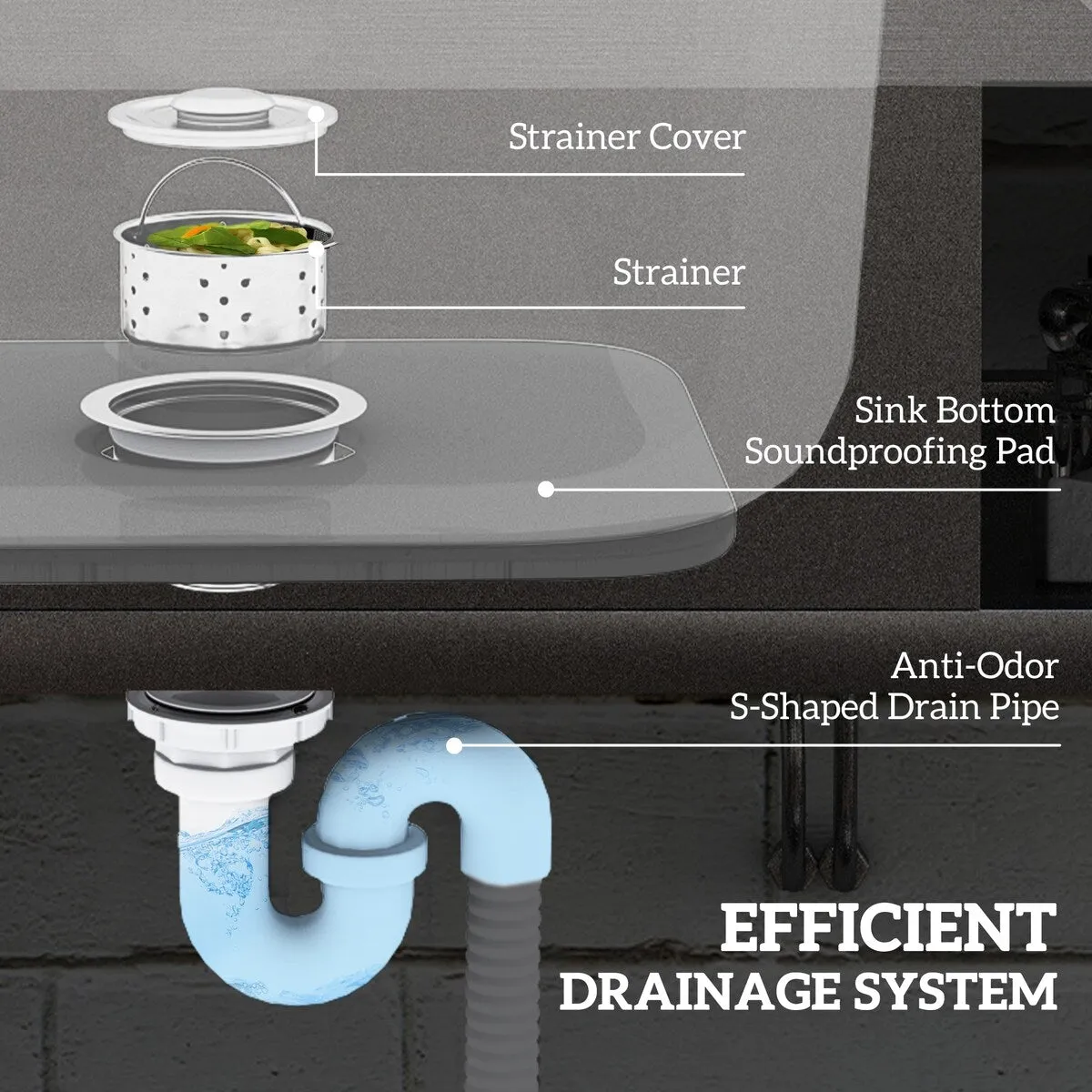 HOMCOM Outdoor Utility Sink. Deep Stainless Steel Sink. Free Standing Single Bowl Kitchen Sink. 39 Inch - 39 Inch