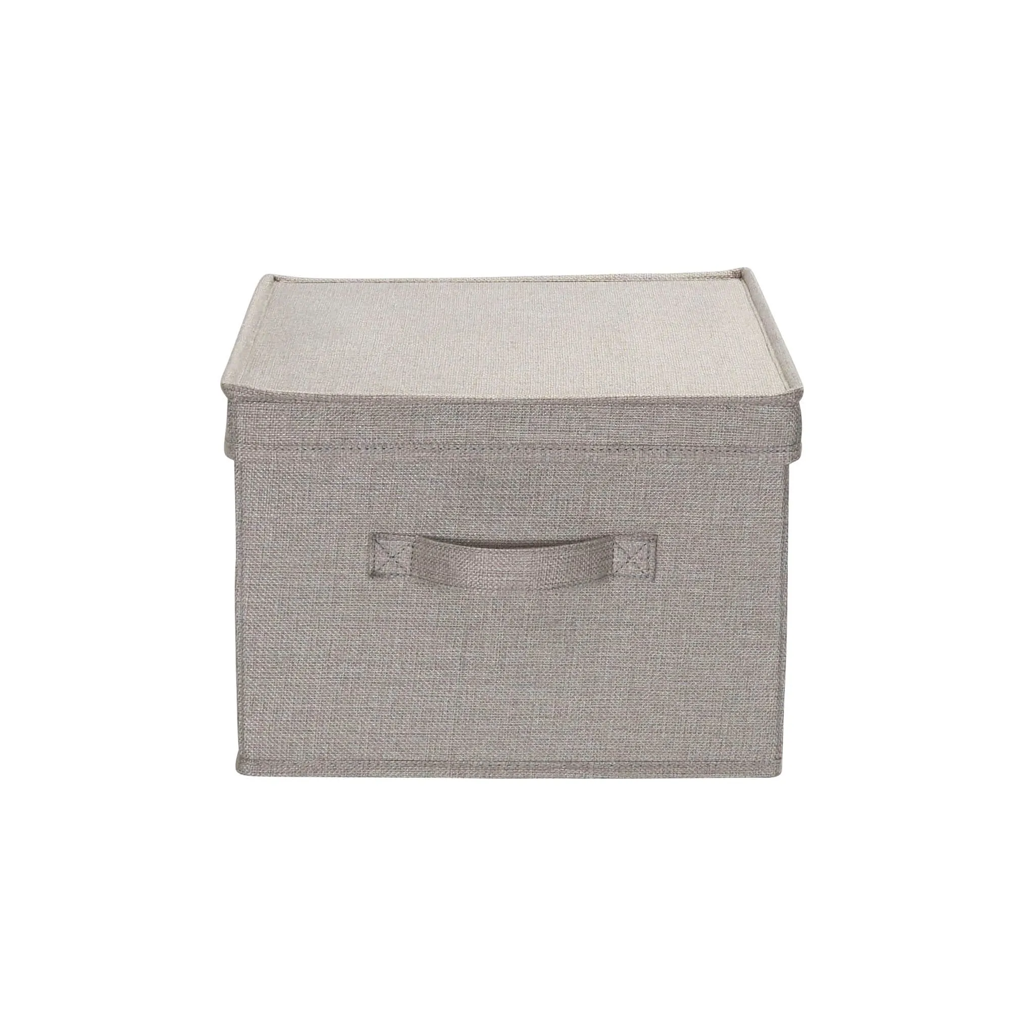 Household Essentials Canvas Storage Bins with Removable Lids (Set of 2)