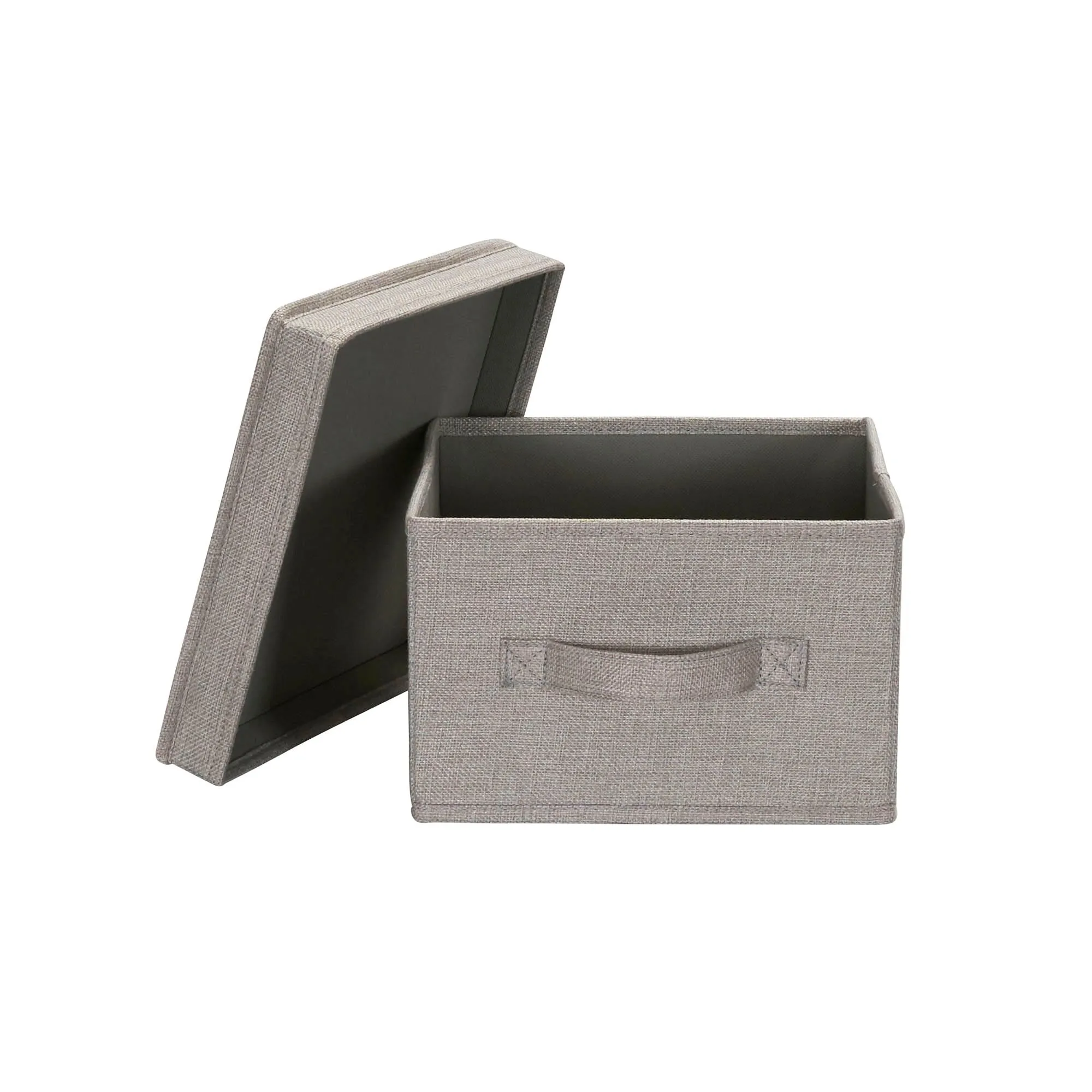 Household Essentials Canvas Storage Bins with Removable Lids (Set of 2)