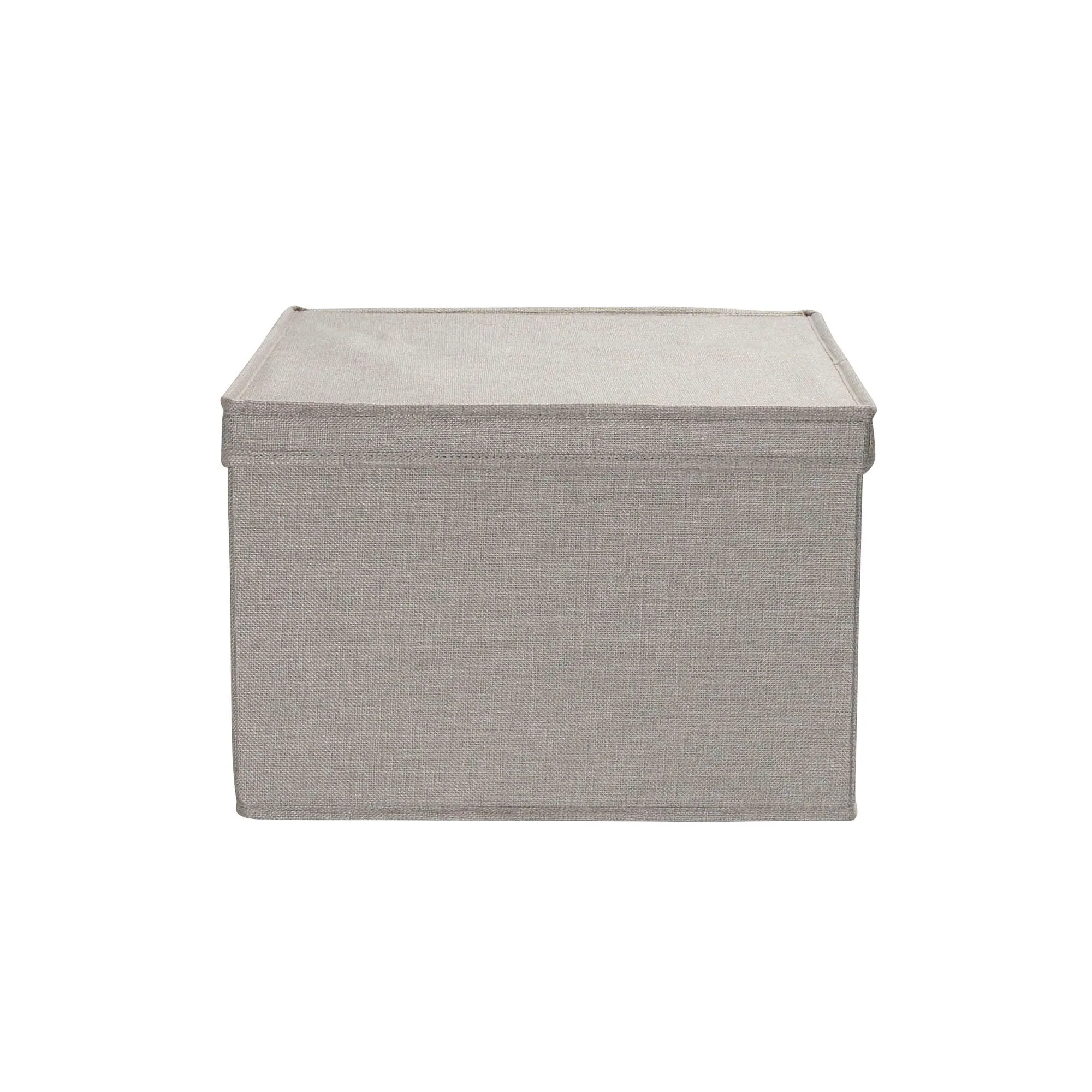 Household Essentials Canvas Storage Bins with Removable Lids (Set of 2)