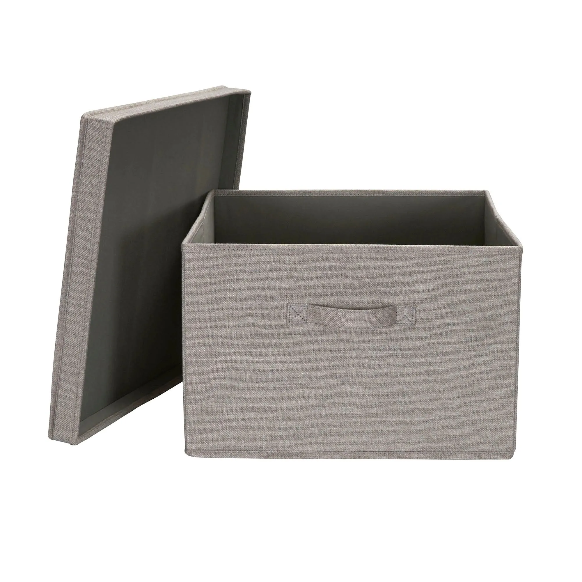 Household Essentials Canvas Storage Bins with Removable Lids (Set of 2)