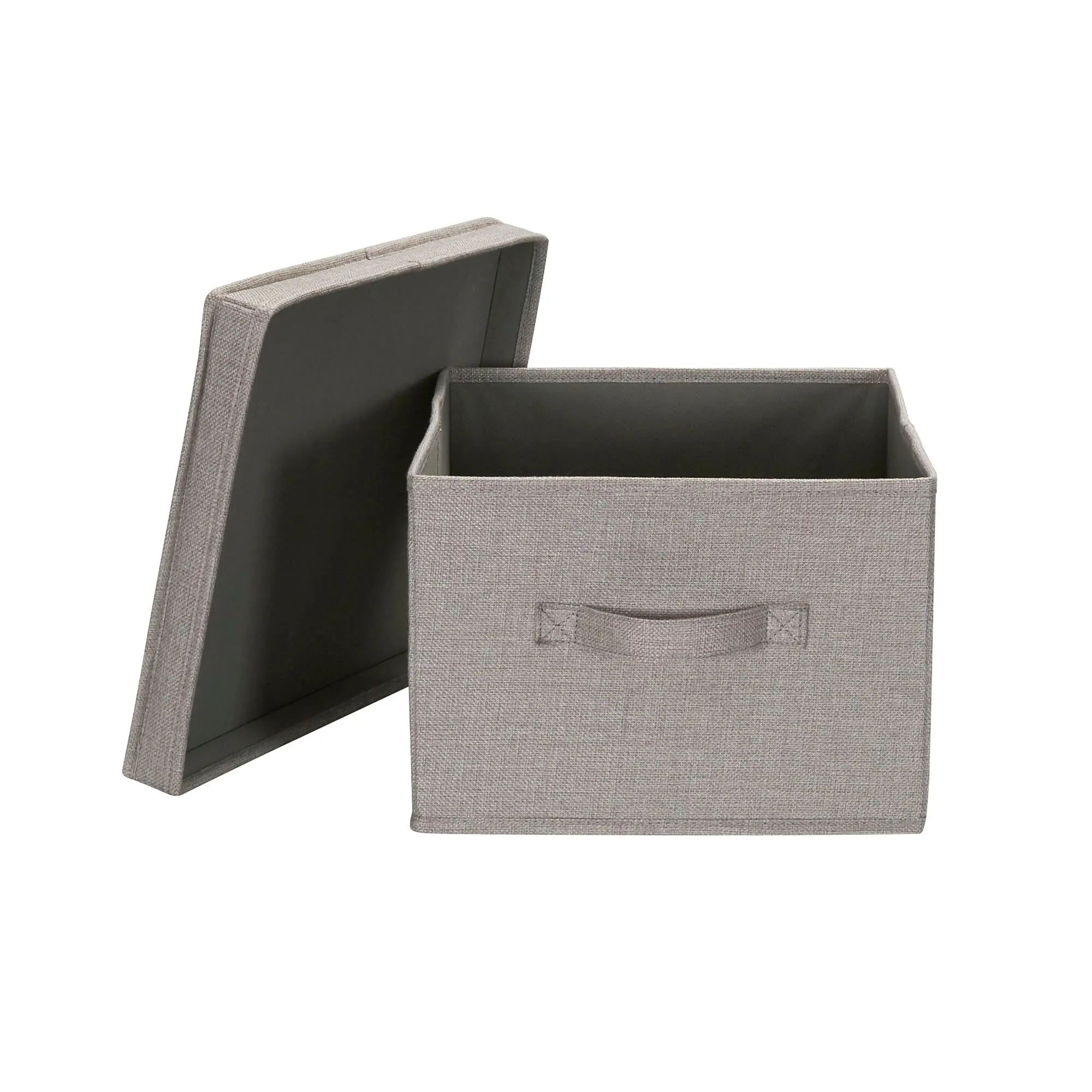Household Essentials Canvas Storage Bins with Removable Lids (Set of 2)