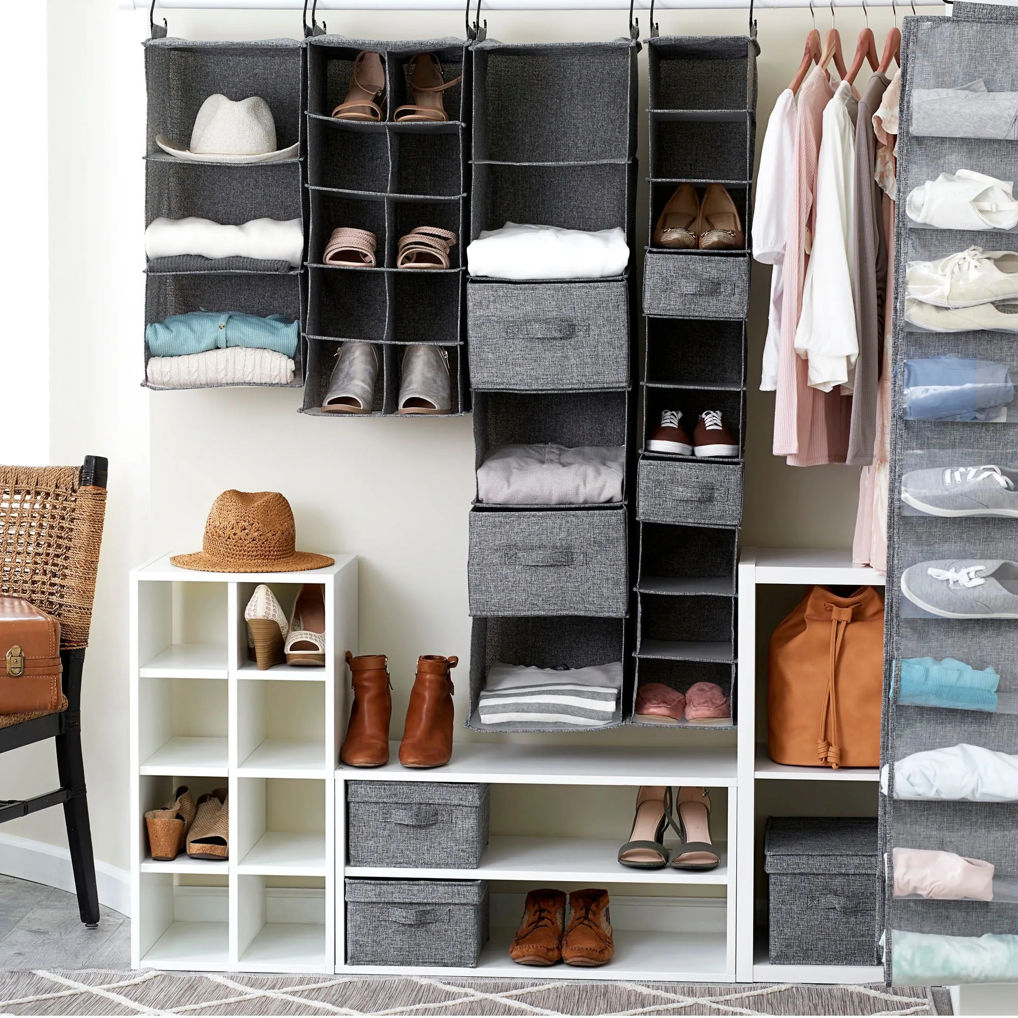 Household Essentials Narrow Closet Linen Organizer Drawers. 2 Pack