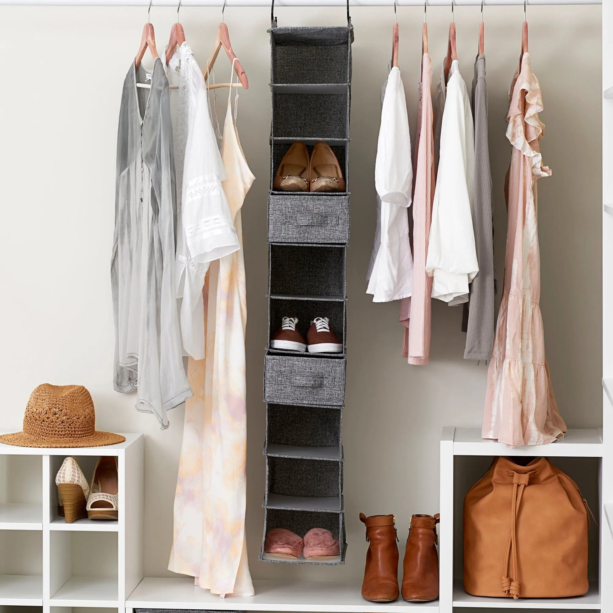Household Essentials Narrow Closet Linen Organizer Drawers. 2 Pack