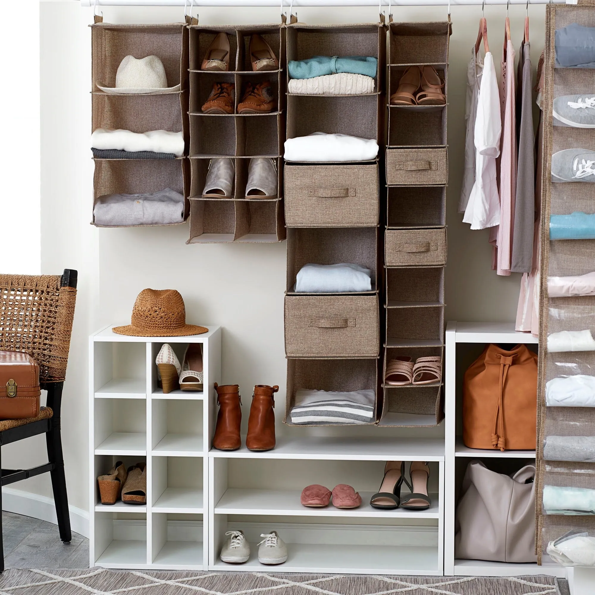 Household Essentials Narrow Closet Linen Organizer Drawers. 2 Pack
