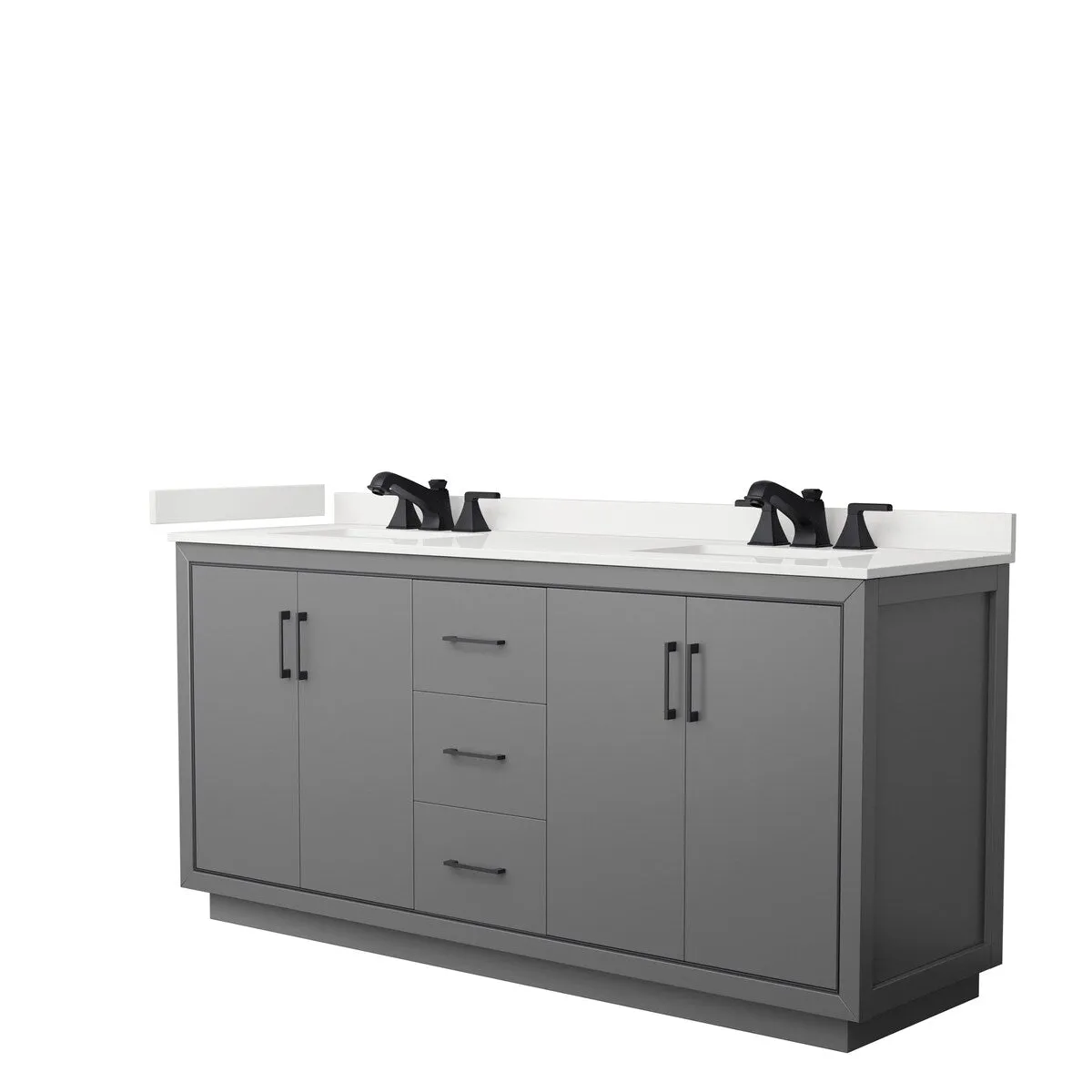 Icon 72-inch Double Vanity. Quartz Top