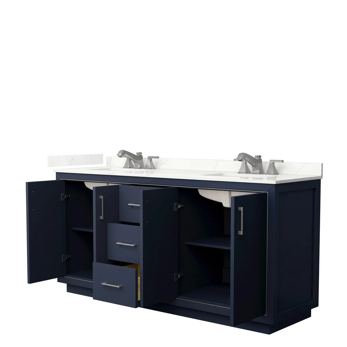 Icon 72-inch Double Vanity. Quartz Top