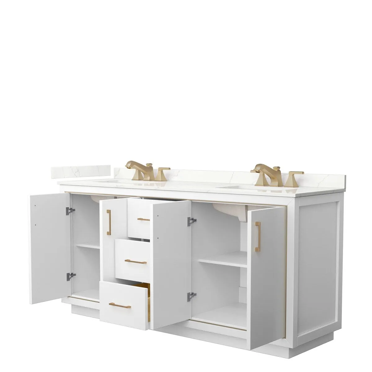 Icon 72-inch Double Vanity. Quartz Top