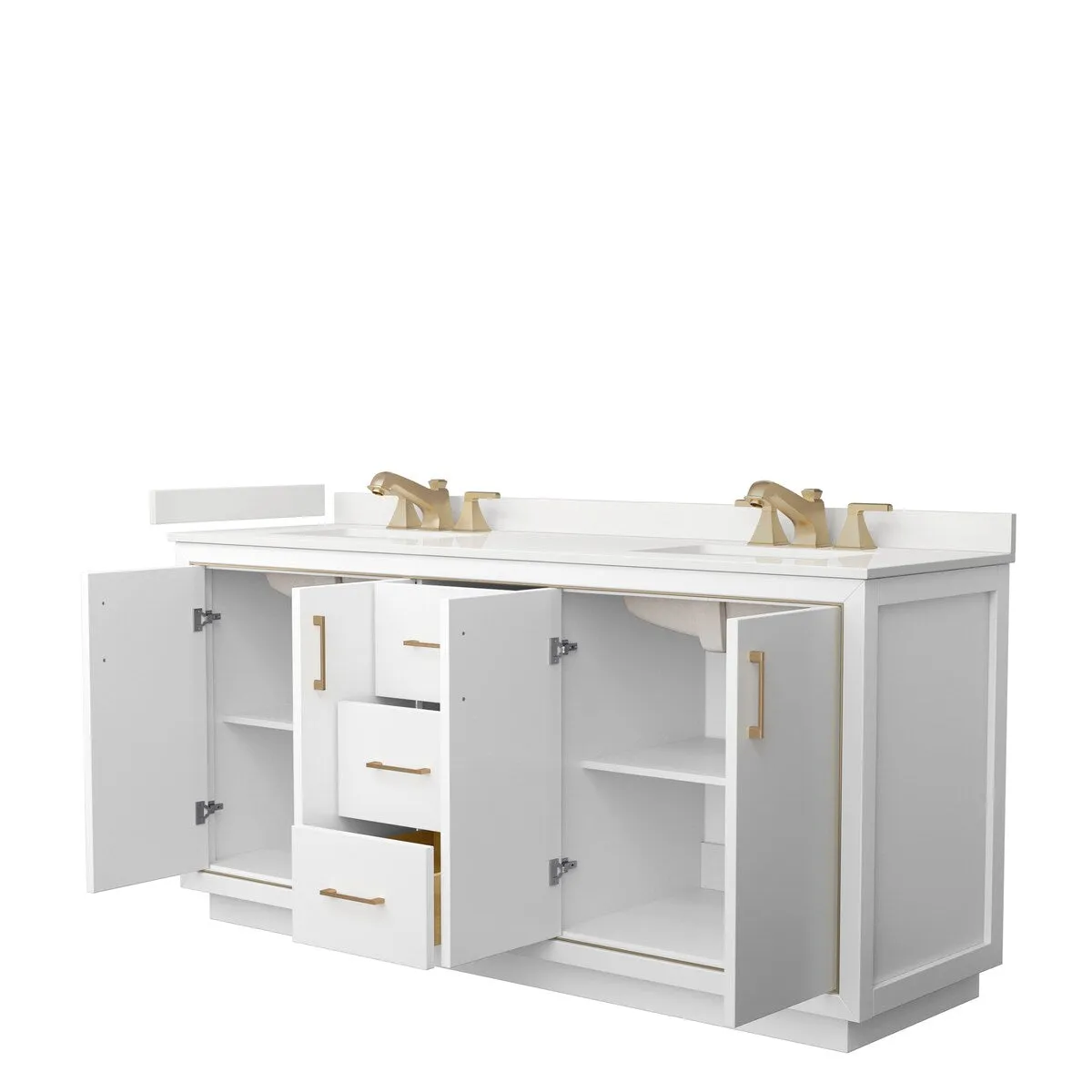Icon 72-inch Double Vanity. Quartz Top