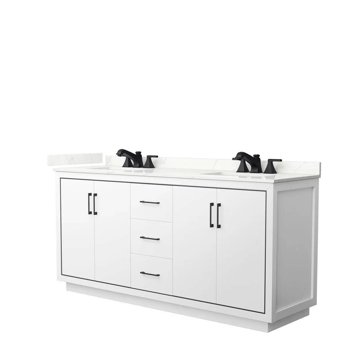 Icon 72-inch Double Vanity. Quartz Top