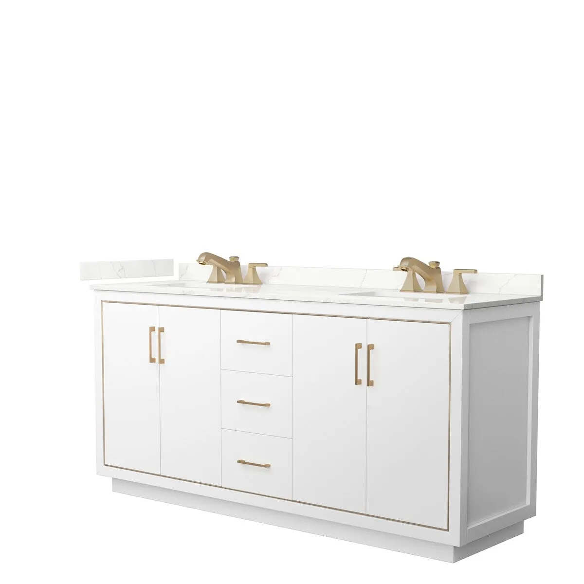 Icon 72-inch Double Vanity. Quartz Top