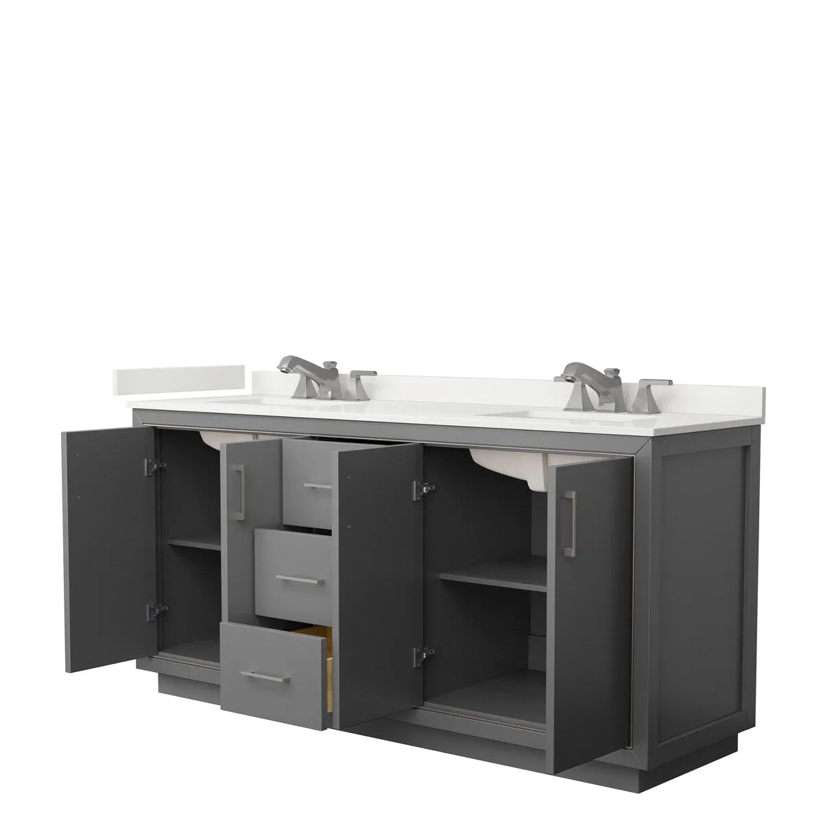 Icon 72-inch Double Vanity. Quartz Top