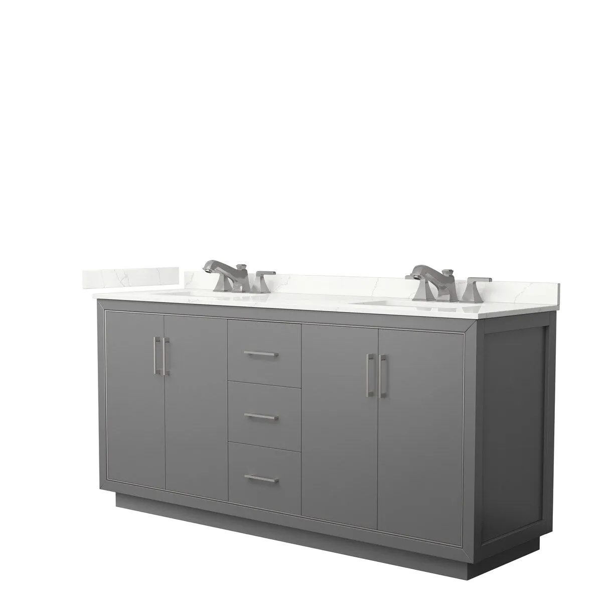 Icon 72-inch Double Vanity. Quartz Top
