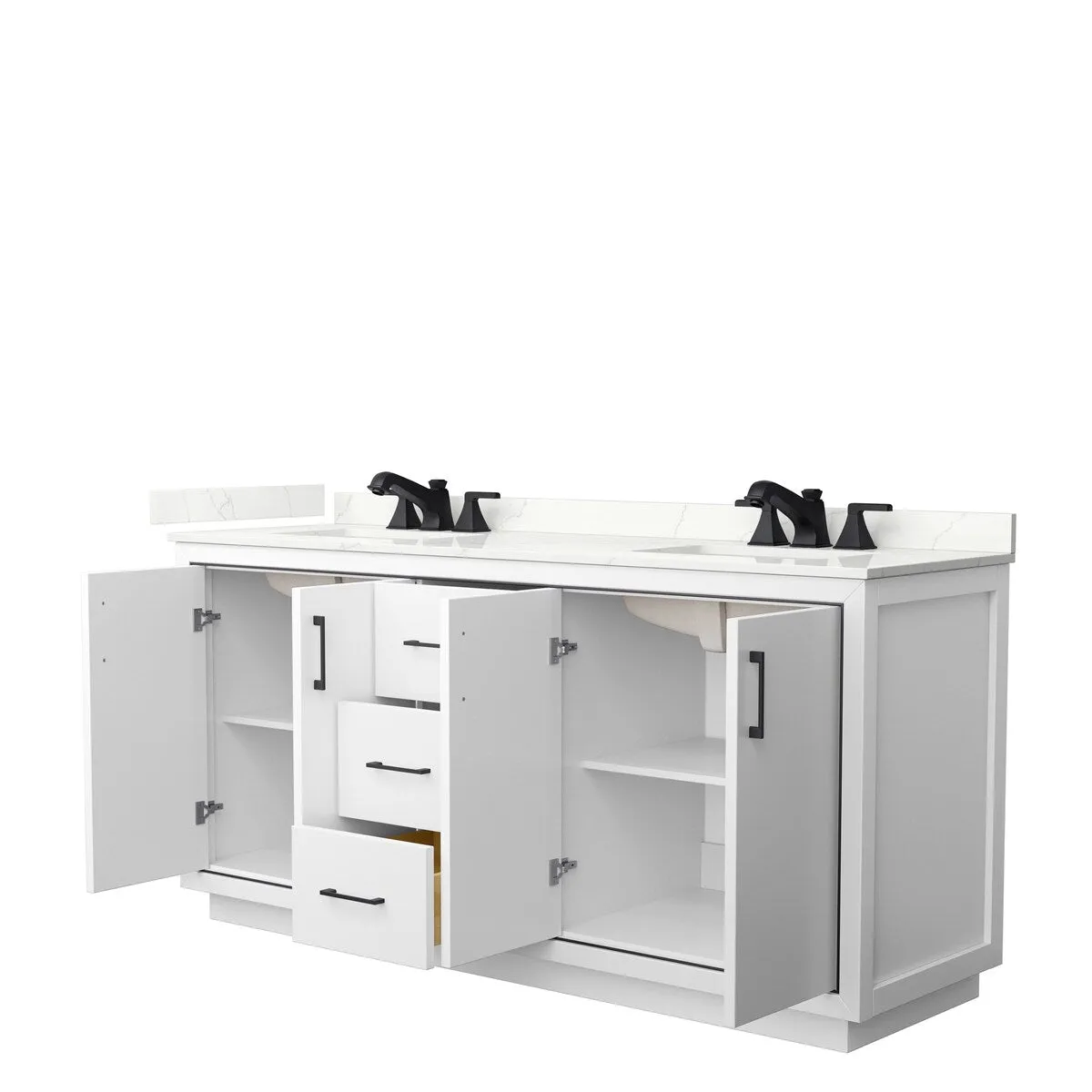 Icon 72-inch Double Vanity. Quartz Top