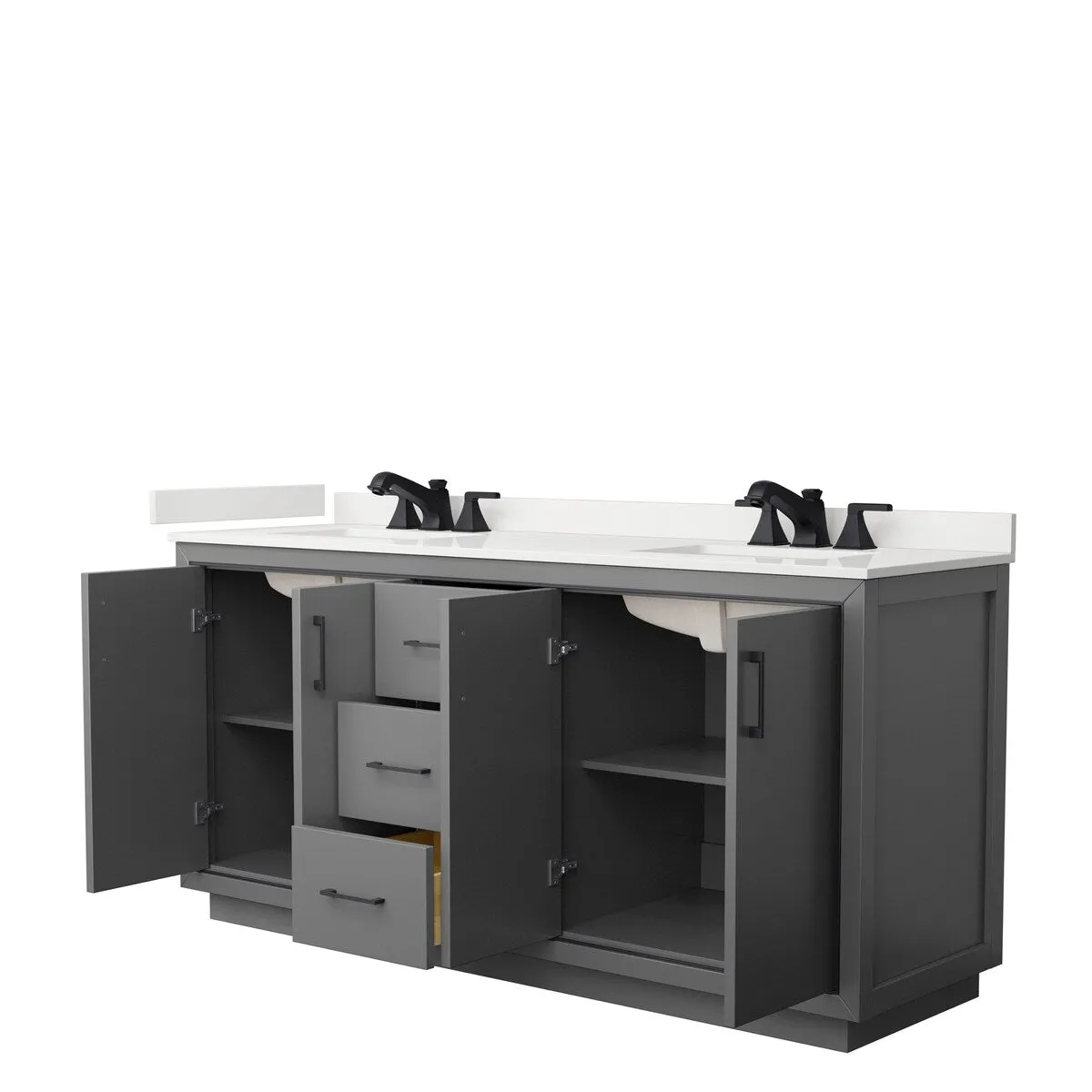 Icon 72-inch Double Vanity. Quartz Top