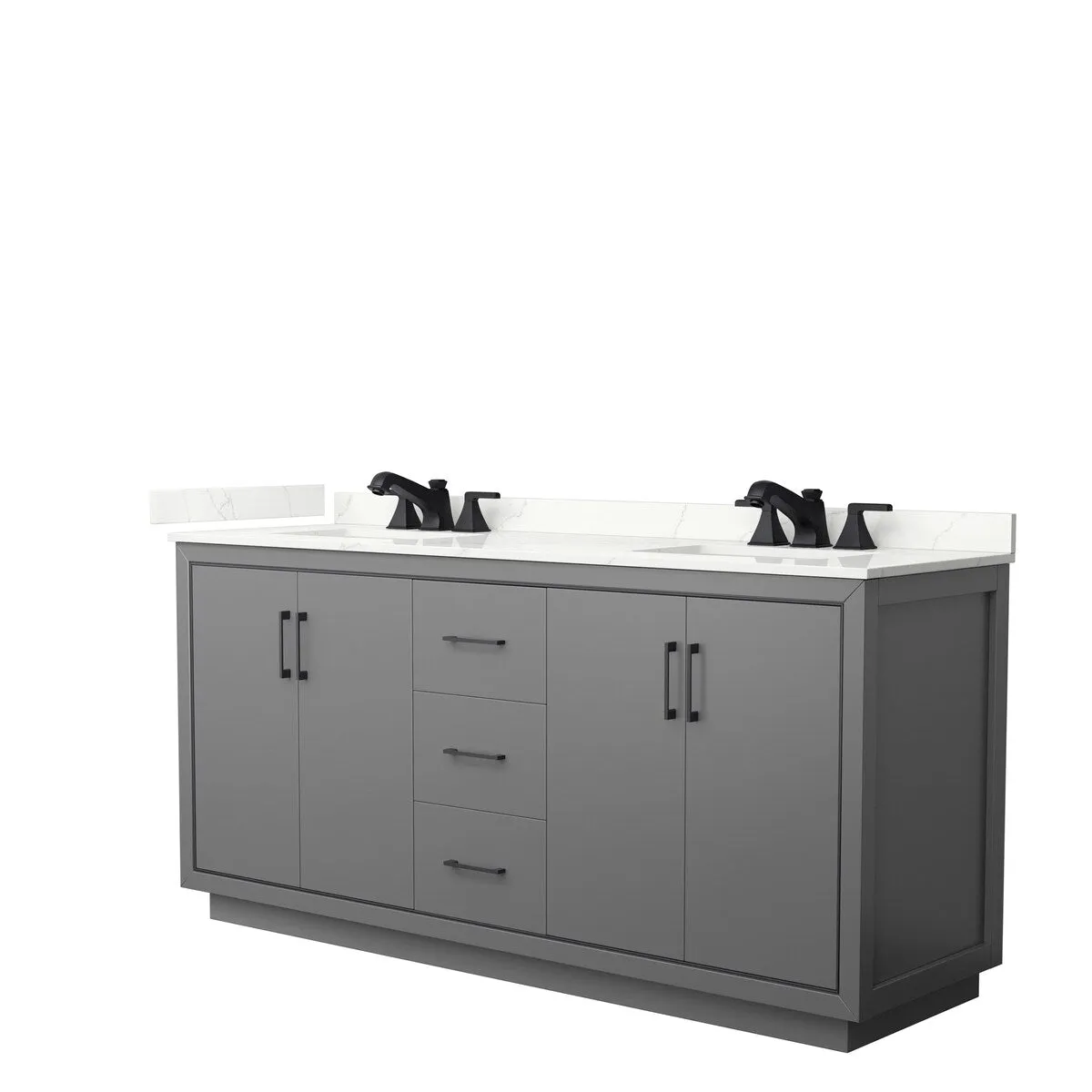 Icon 72-inch Double Vanity. Quartz Top