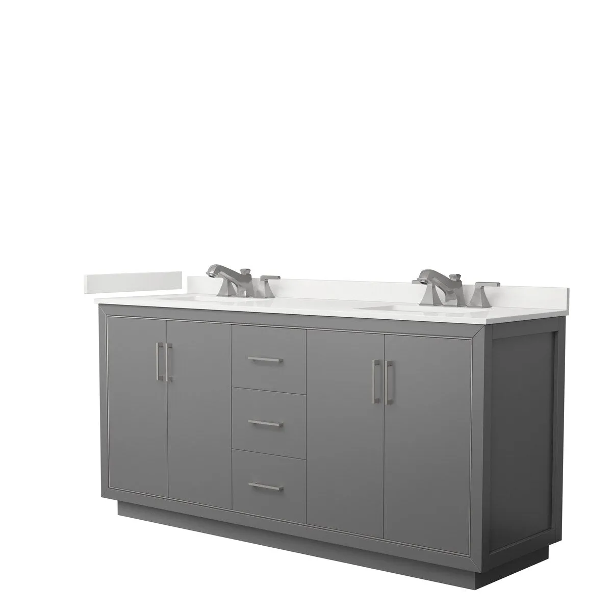 Icon 72-inch Double Vanity. Quartz Top