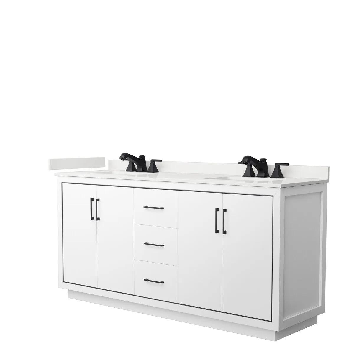 Icon 72-inch Double Vanity. Quartz Top