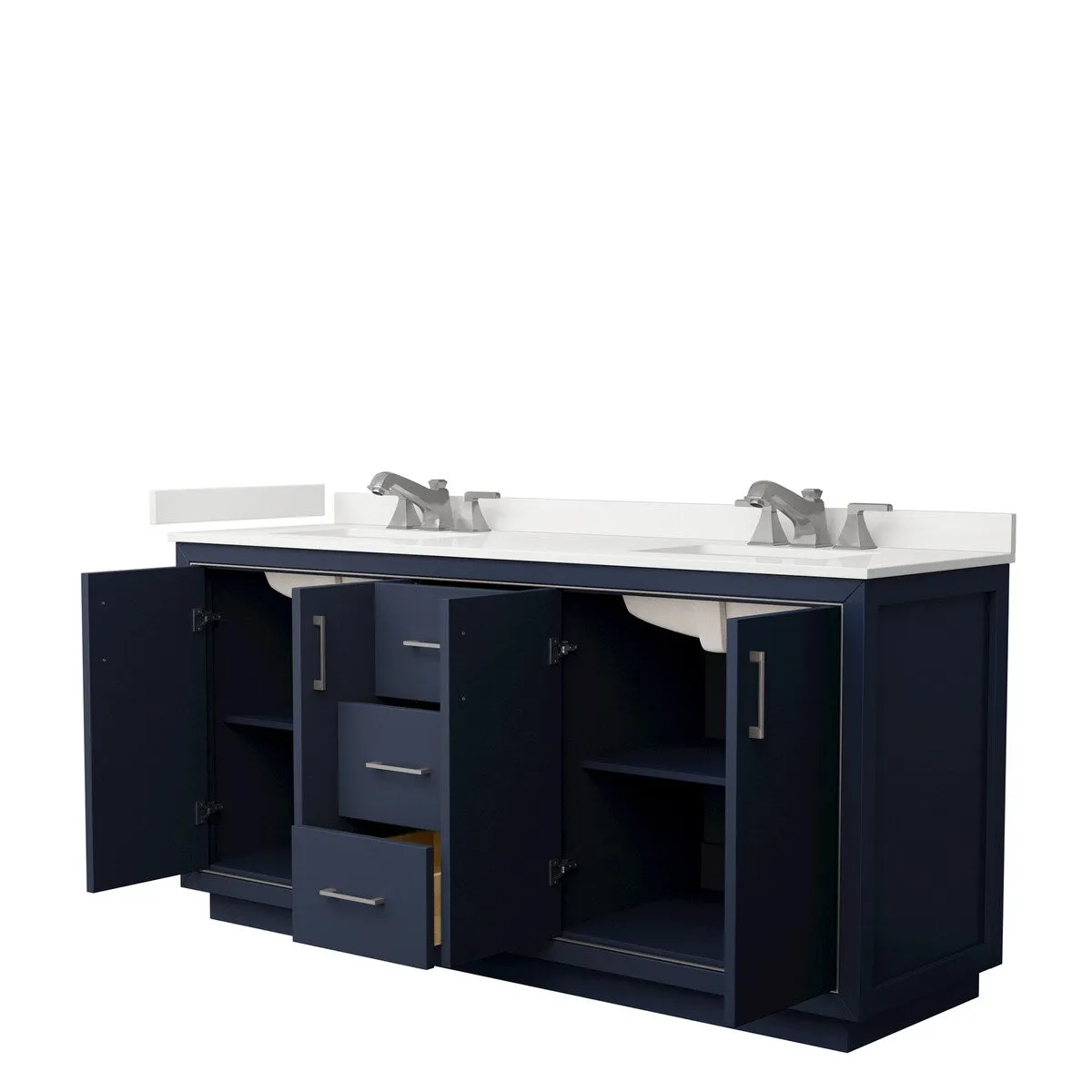 Icon 72-inch Double Vanity. Quartz Top