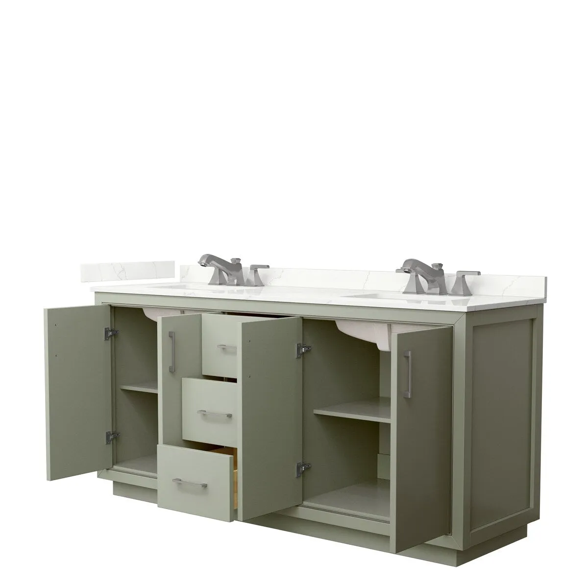 Icon 72-inch Double Vanity. Quartz Top