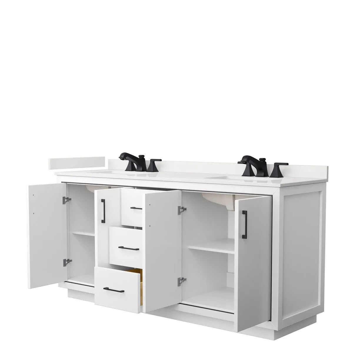 Icon 72-inch Double Vanity. Quartz Top