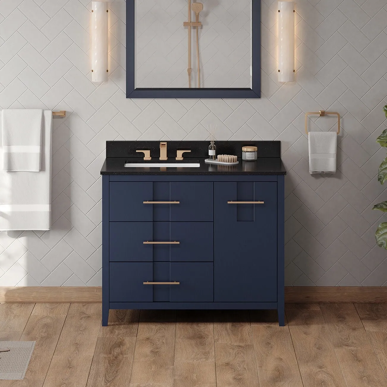 Jeffrey Alexander VKITKAT42R-GRANITE Katara 42 Free Standing Vanity