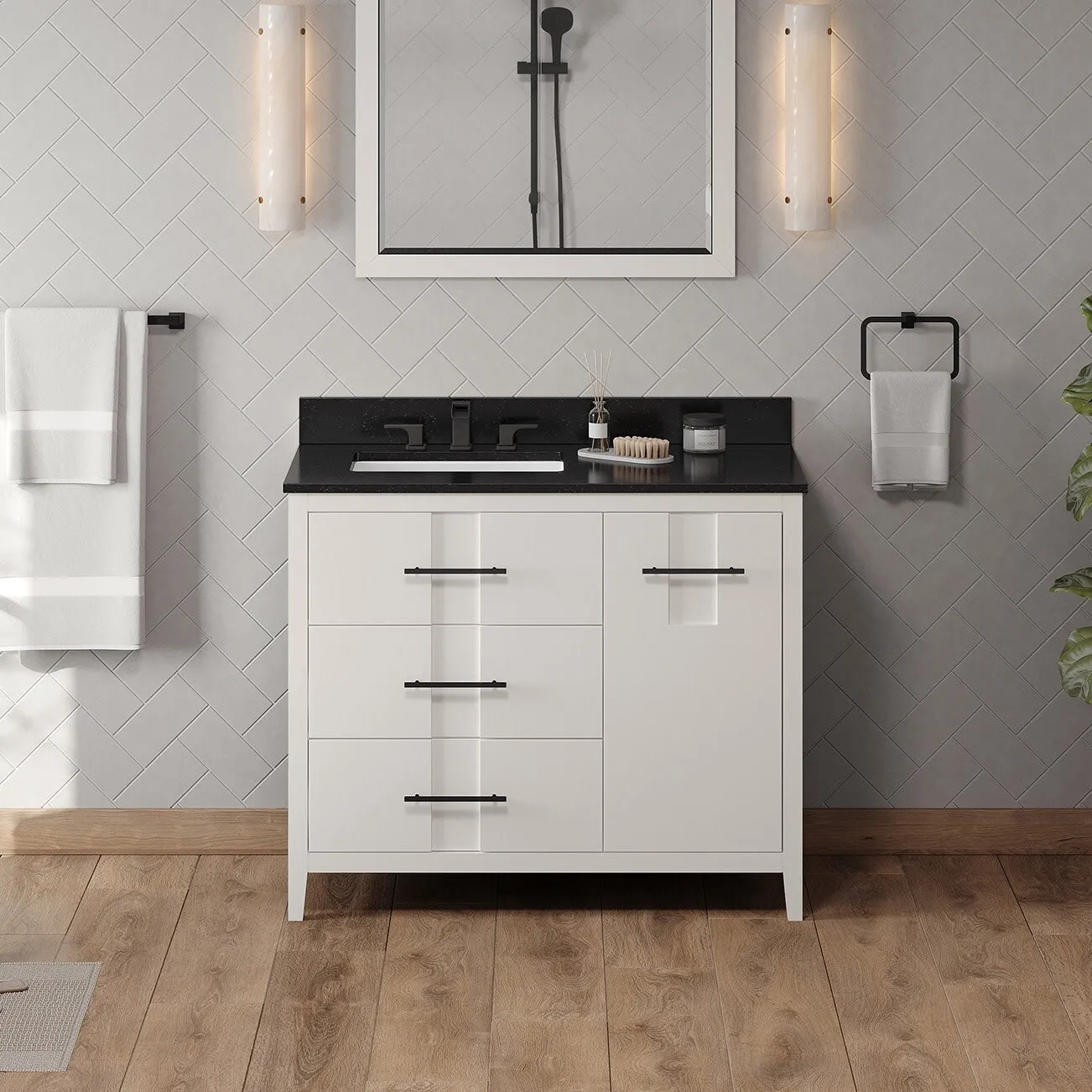 Jeffrey Alexander VKITKAT42R-GRANITE Katara 42 Free Standing Vanity
