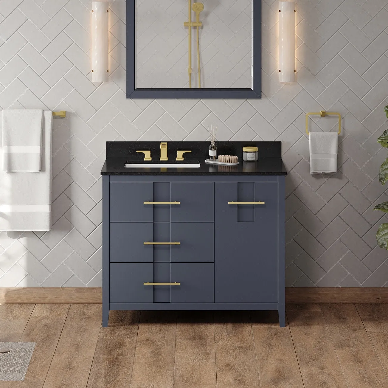 Jeffrey Alexander VKITKAT42R-GRANITE Katara 42 Free Standing Vanity