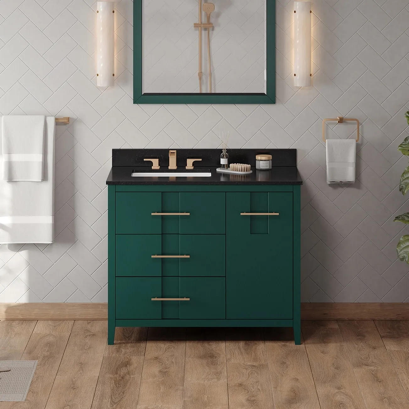 Jeffrey Alexander VKITKAT42R-GRANITE Katara 42 Free Standing Vanity