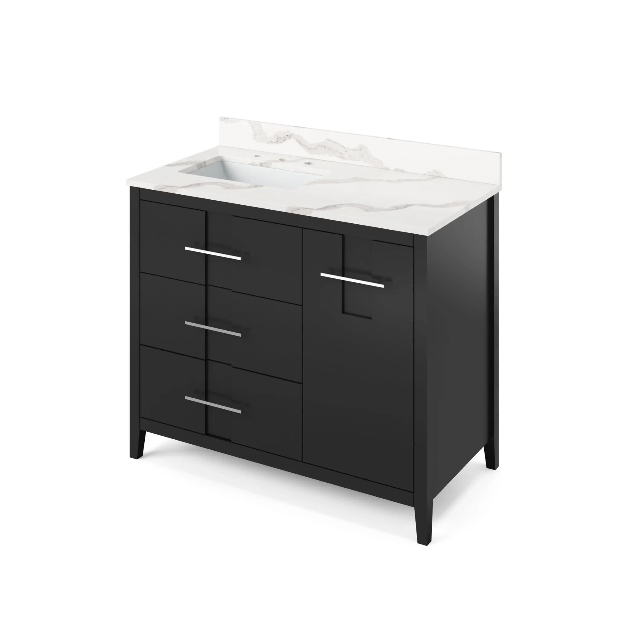 Jeffrey Alexander VKITKAT42R-QUARTZ Katara 42 Free Standing Vanity