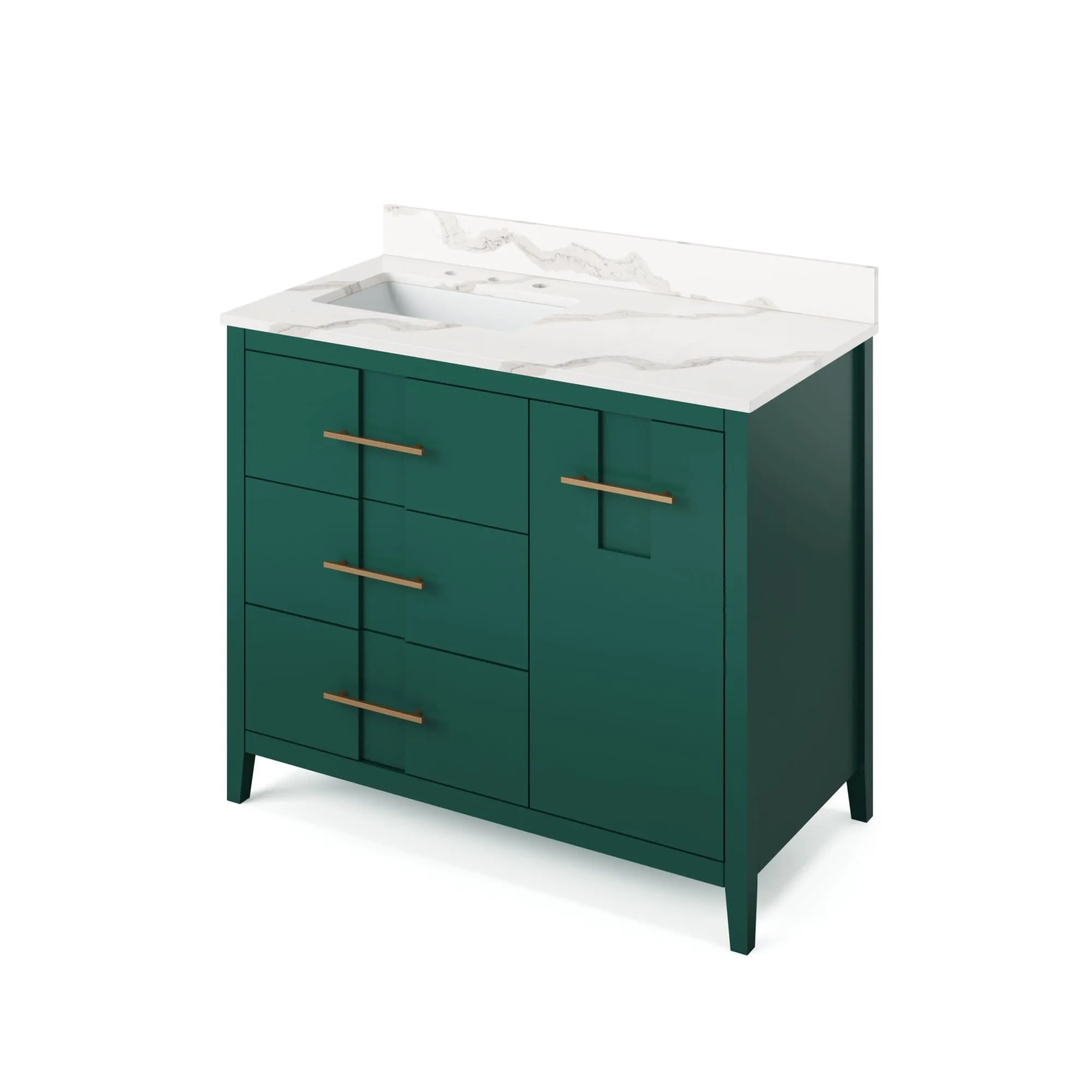 Jeffrey Alexander VKITKAT42R-QUARTZ Katara 42 Free Standing Vanity